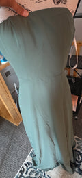 Long olive green dress