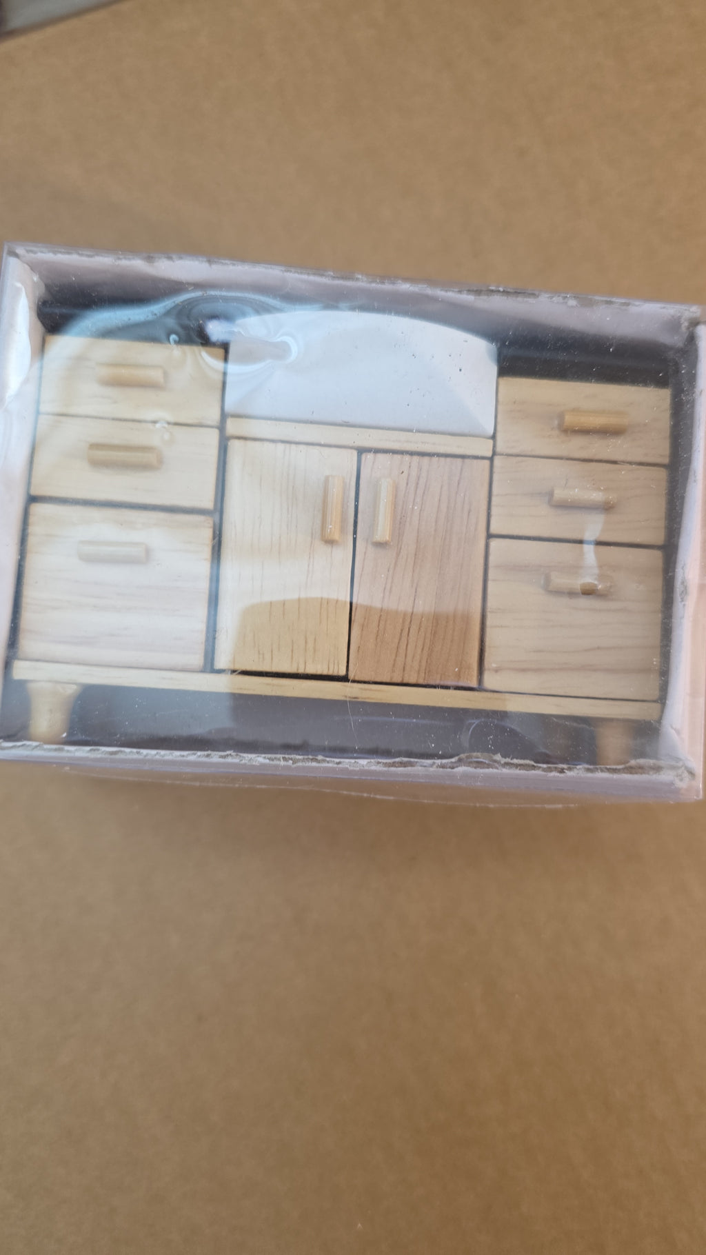 Mini wood bathroom sink
