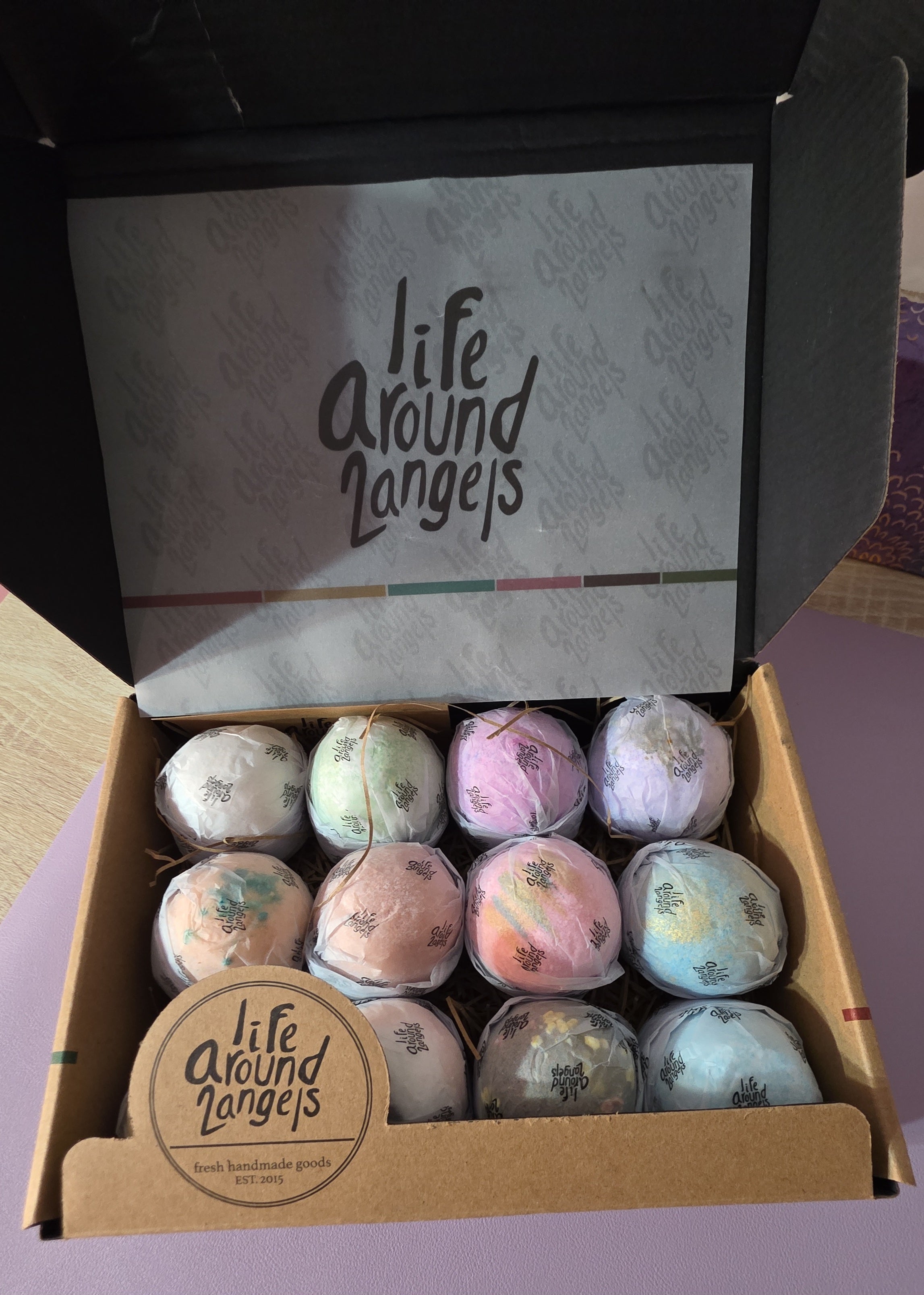 Life around angels bath bomb set of 12 new in box