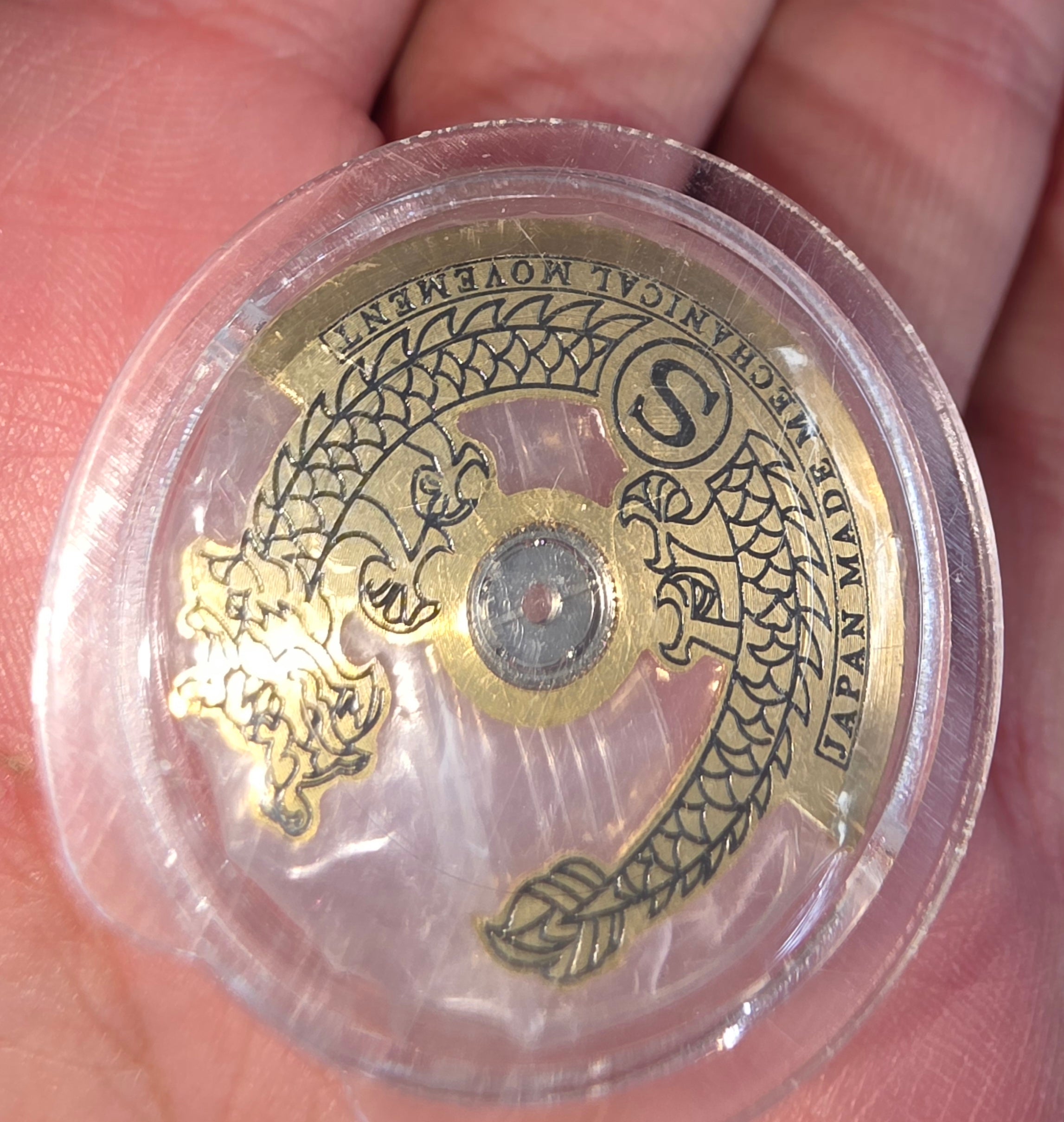 Gold dragon watch part