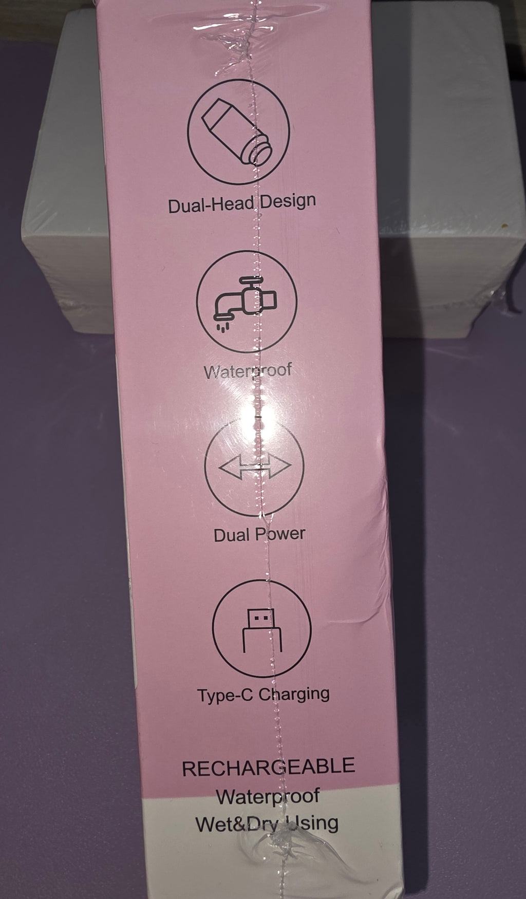 Pink dual head shaver