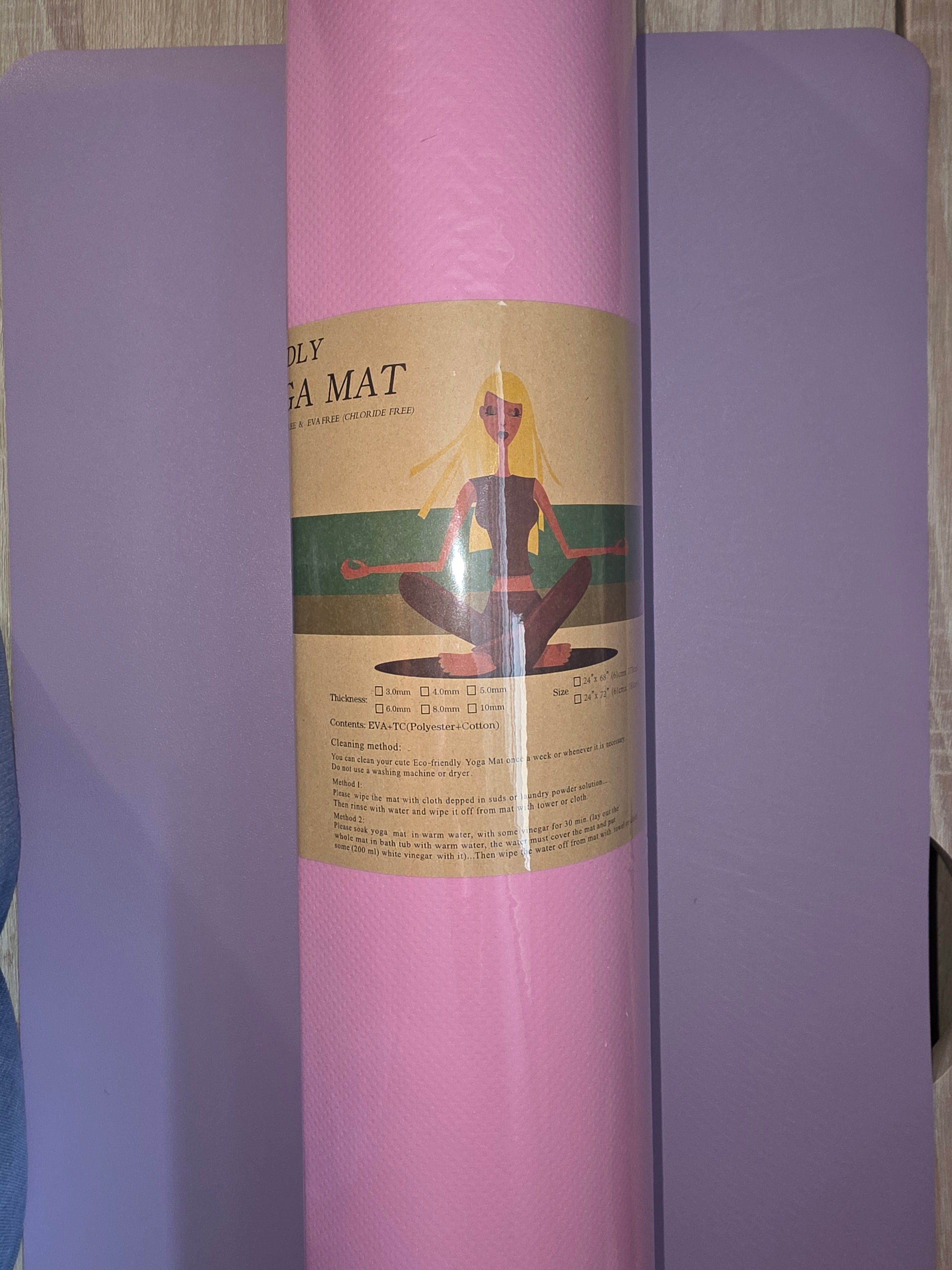 Pink yoga matt