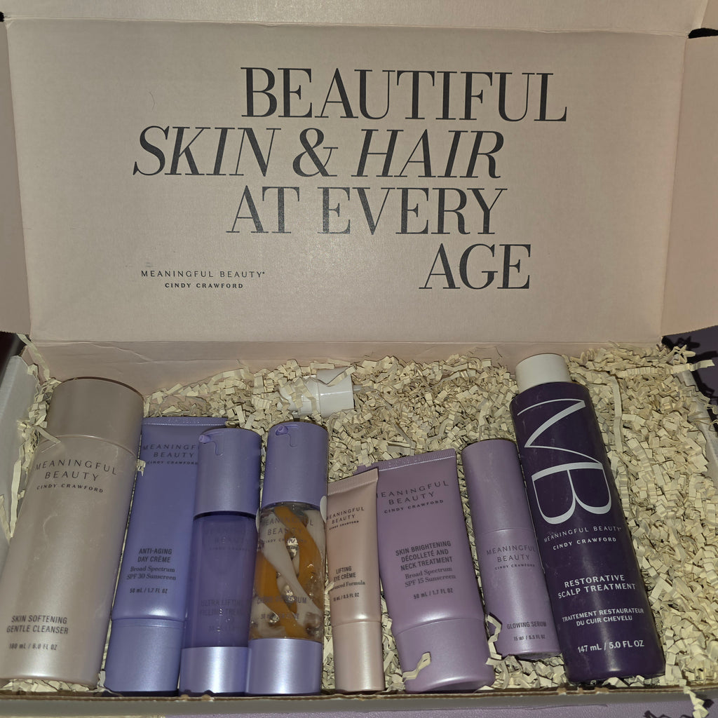 Meaningful Beauty 8 pièce de luxe skin care set full size products ! By Cyndie Crawford