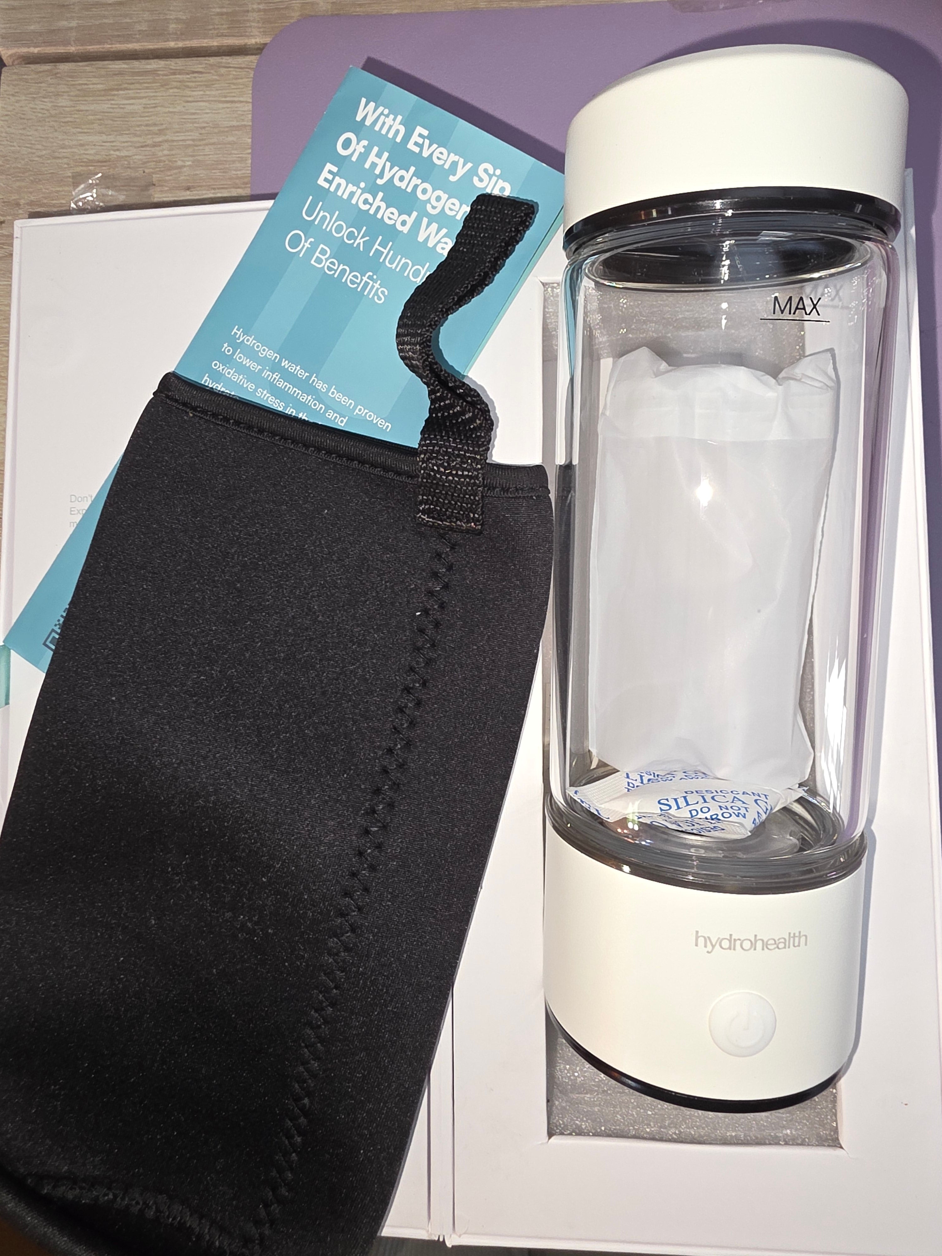 Hydrohealth bottle w/ Black cooler bag new it box w/ charger