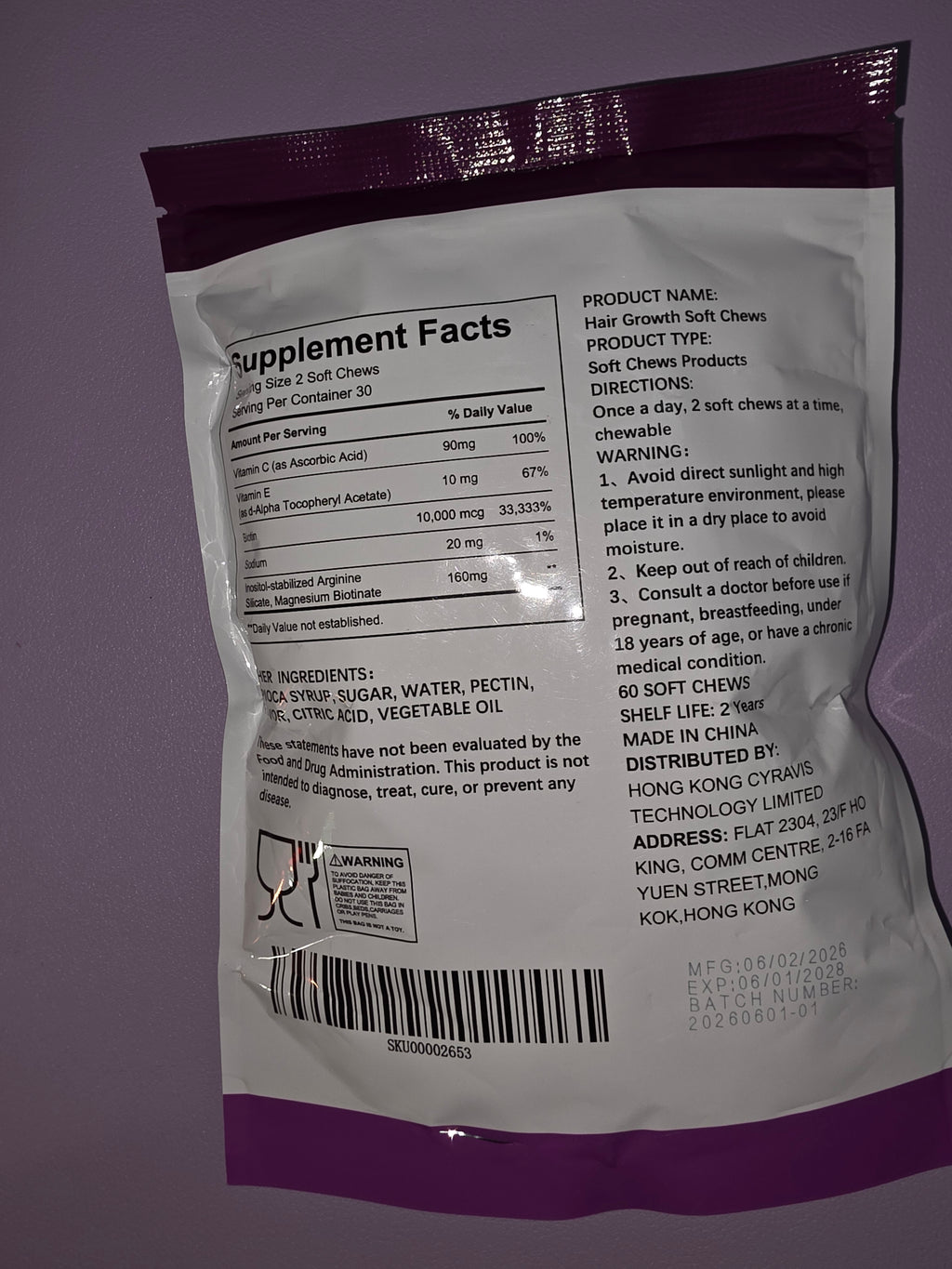 Hair Growth soft chews