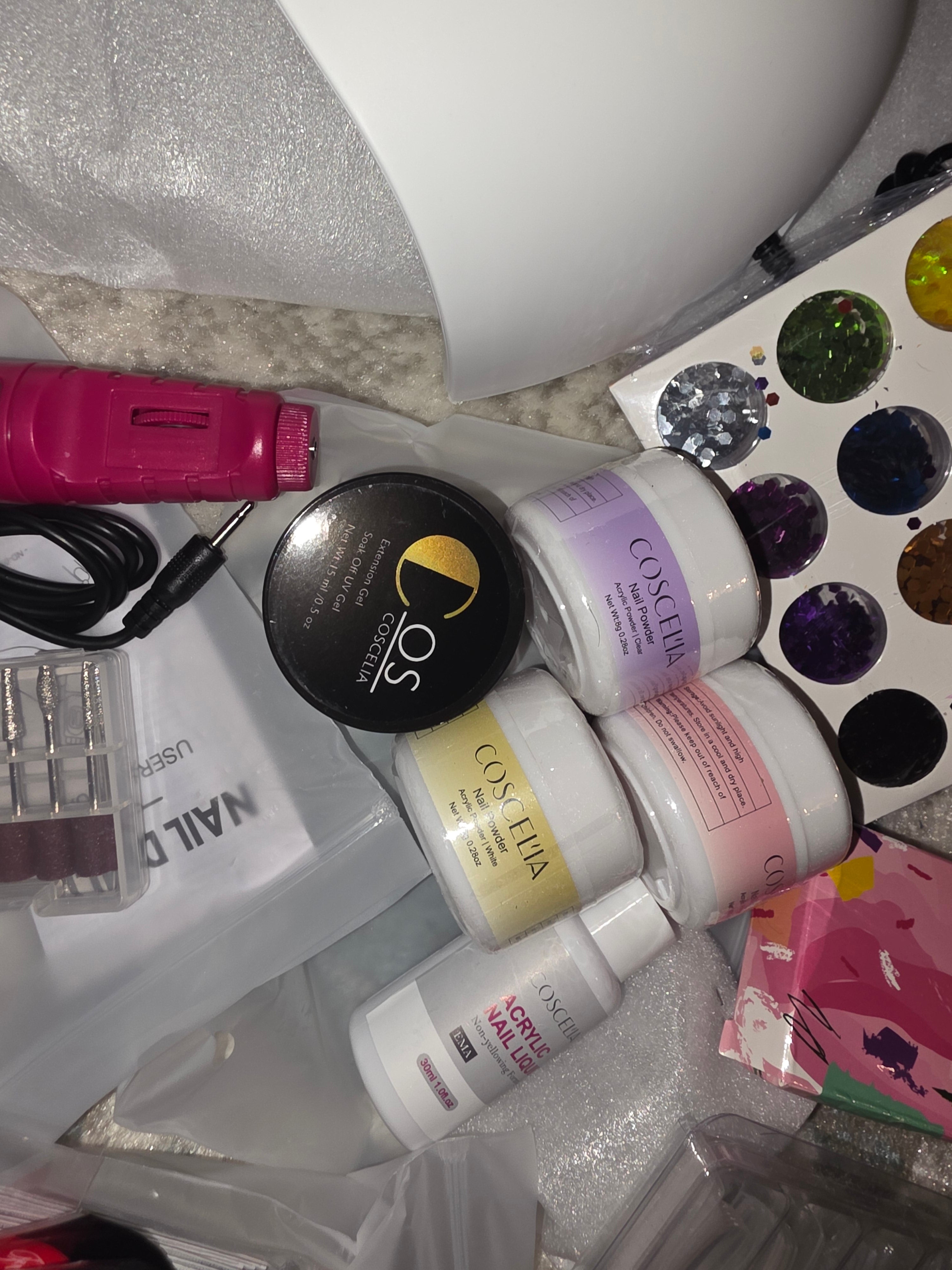 Complete nail kit with dryer and dremel