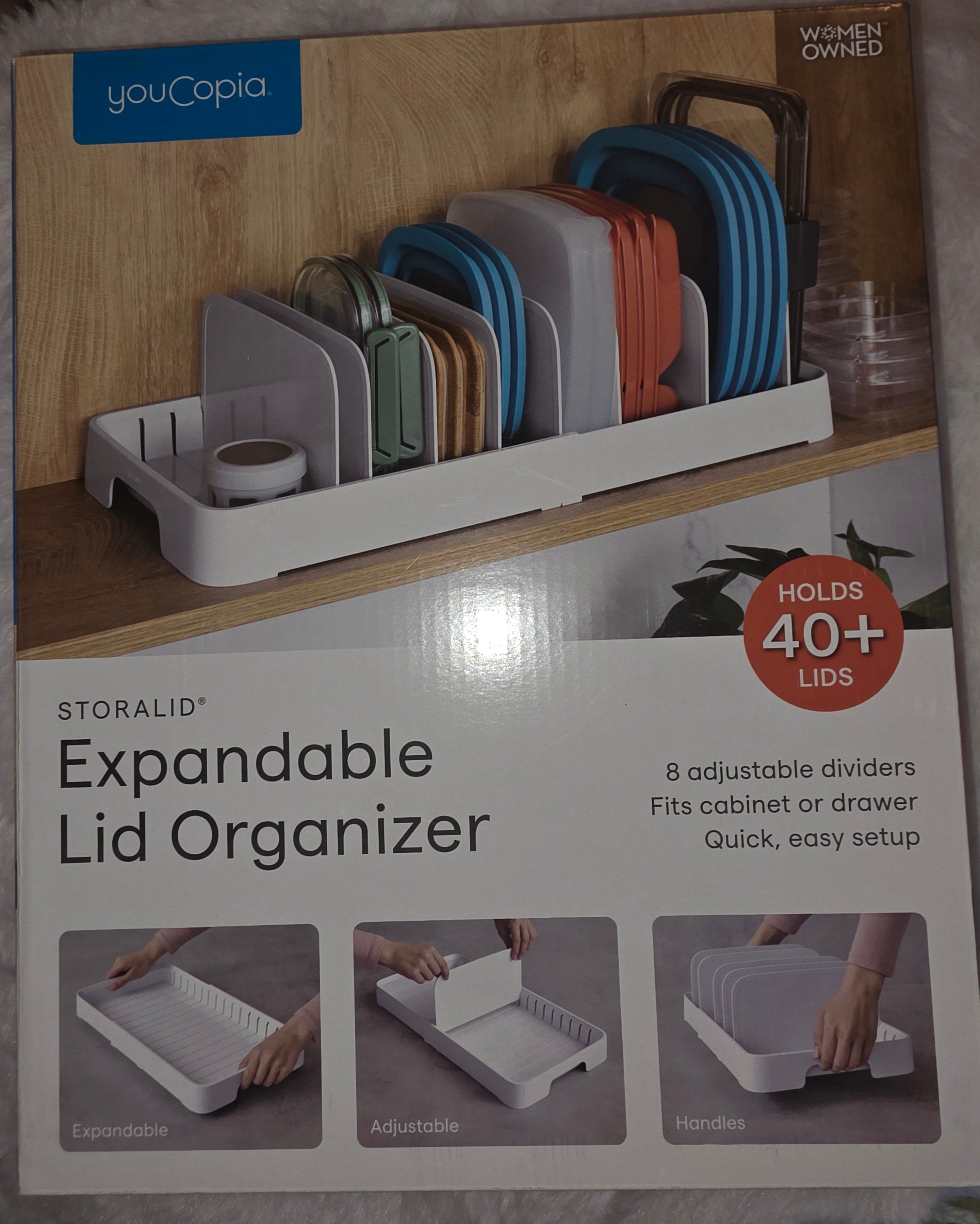 Expandable lid organizer