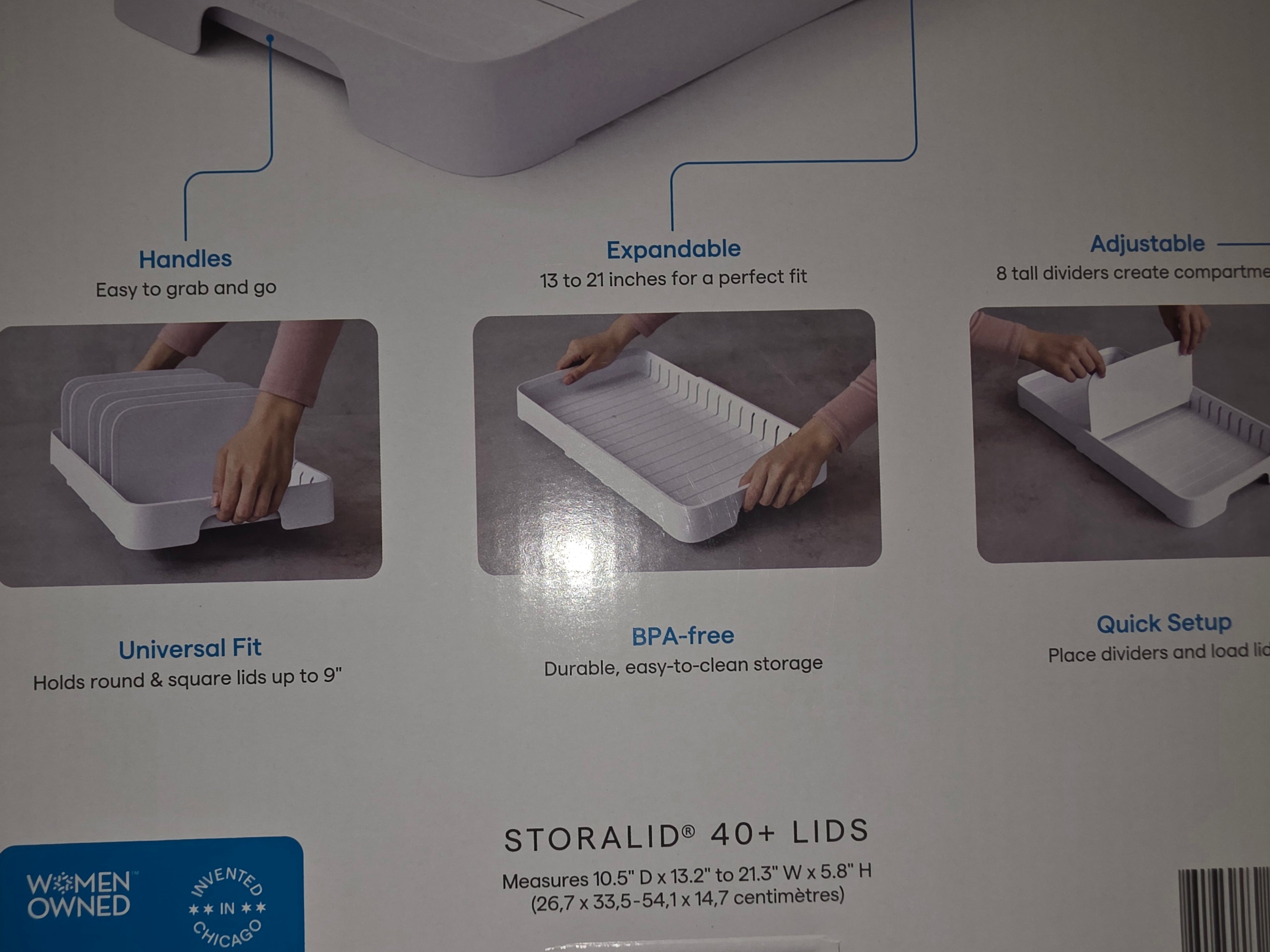 Expandable lid organizer