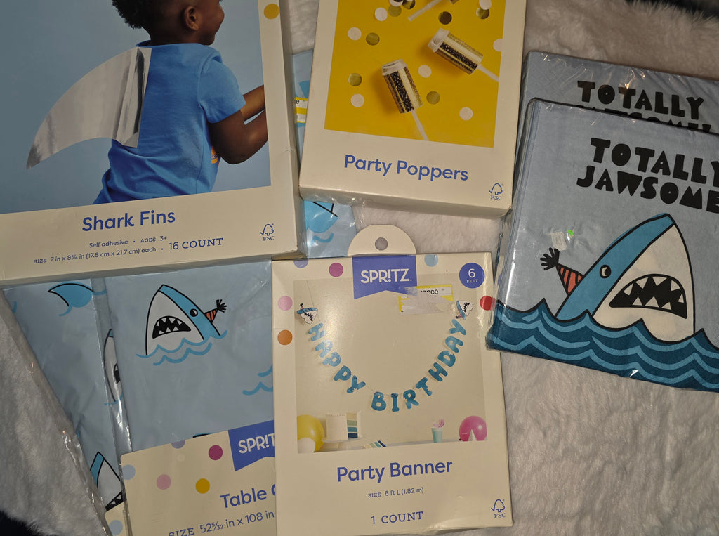 Shark Party 11 items in one box