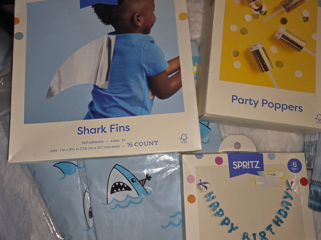 Shark Party 11 items in one box