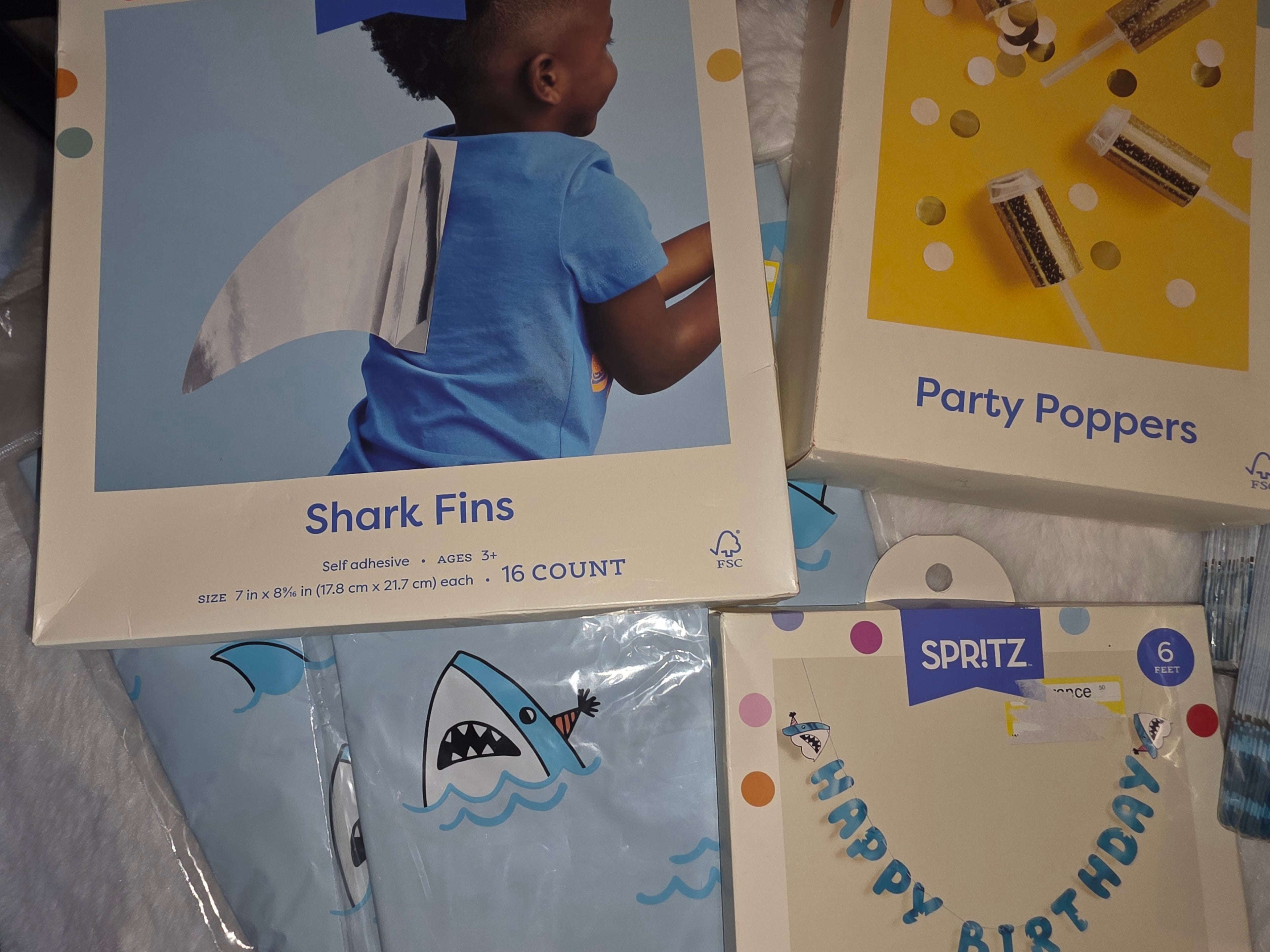 Shark Party 11 items in one box