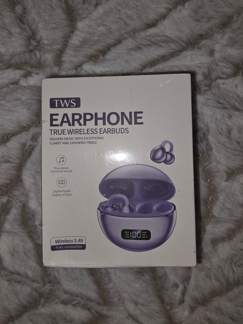 TWS earphones wireless w/ charger