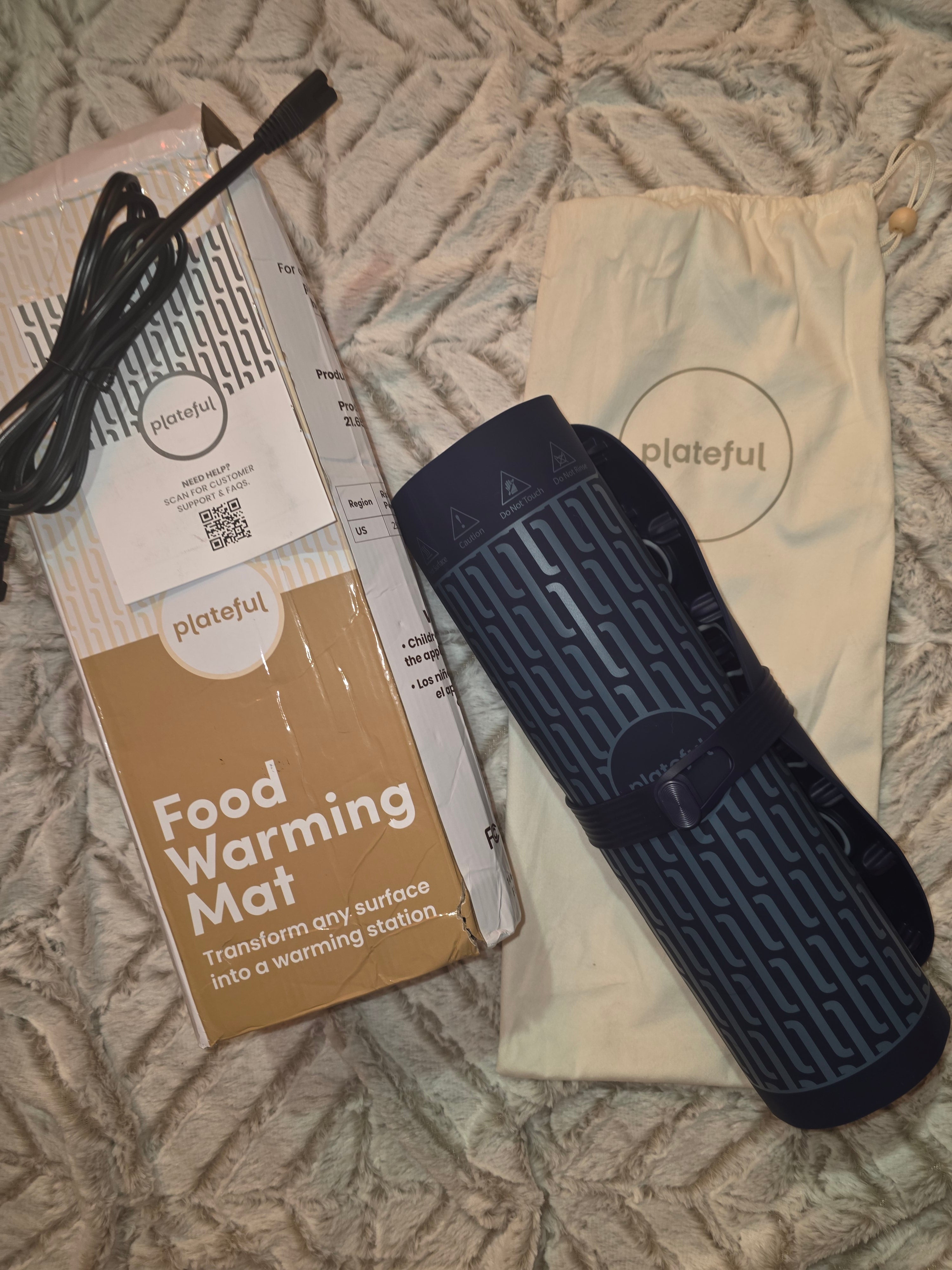 Plateful food warming mat