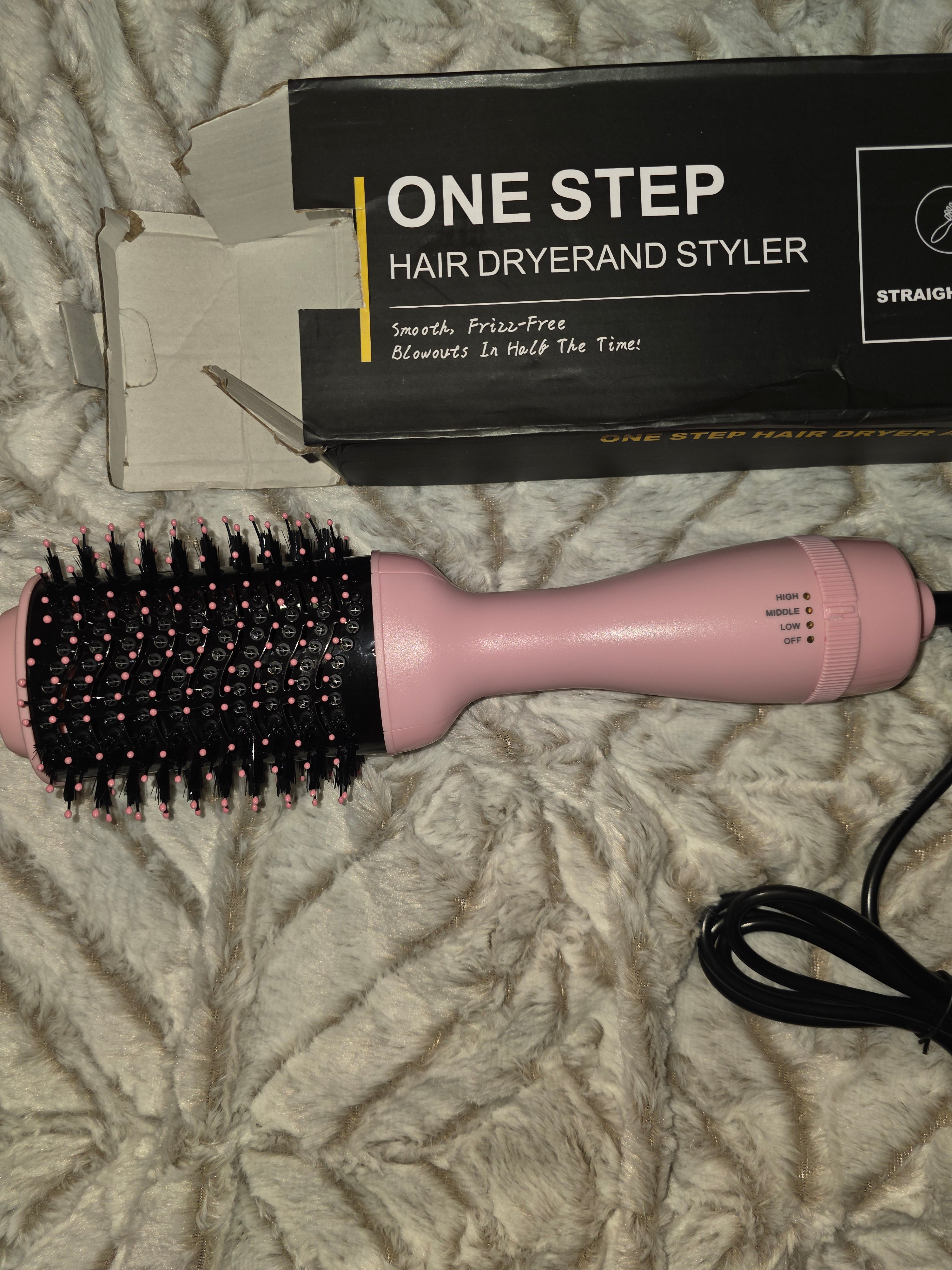 One step hot air brush / pink