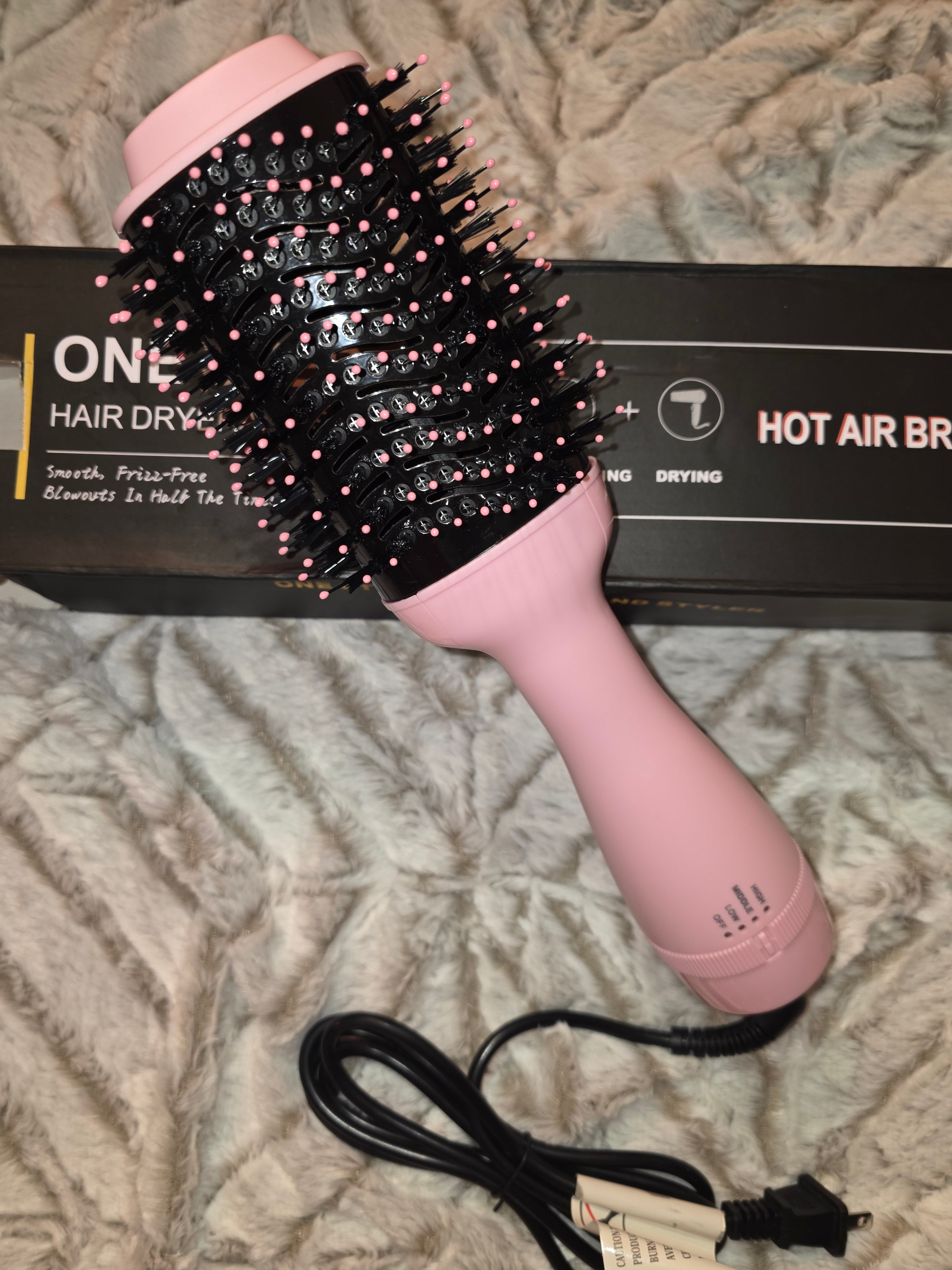 One step hot air brush / pink