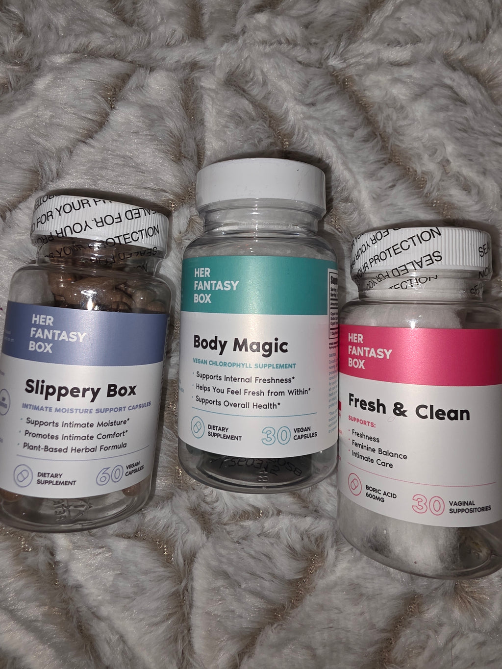 Female health set of 3 suppléments