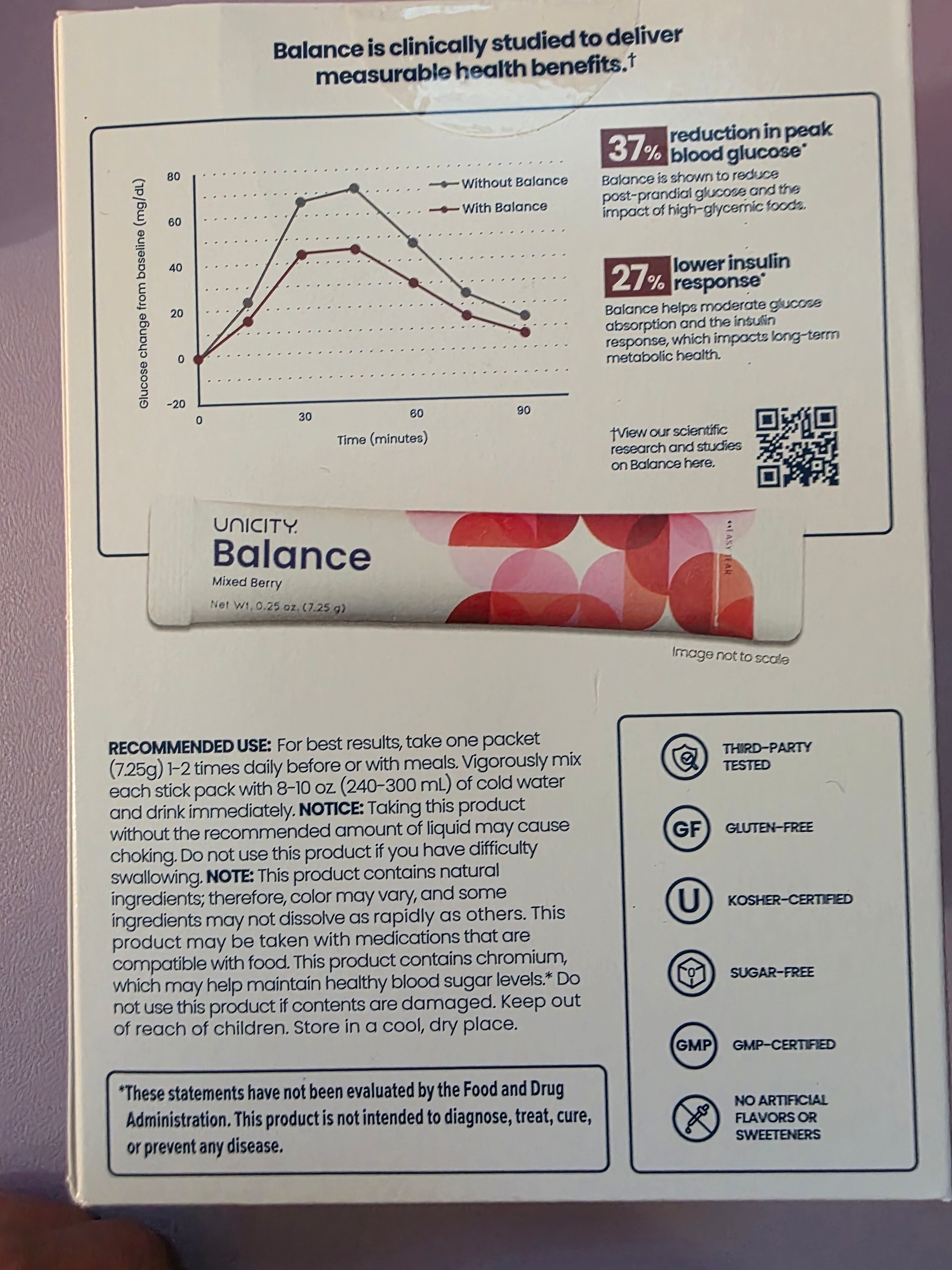 Unicity Balancé Glucose and Cholestérol support Drink Mix