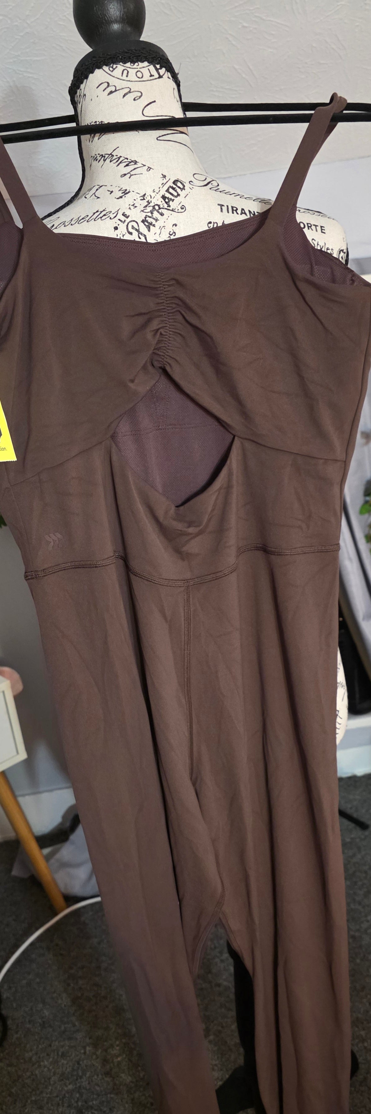 All in motion brown workout body suit