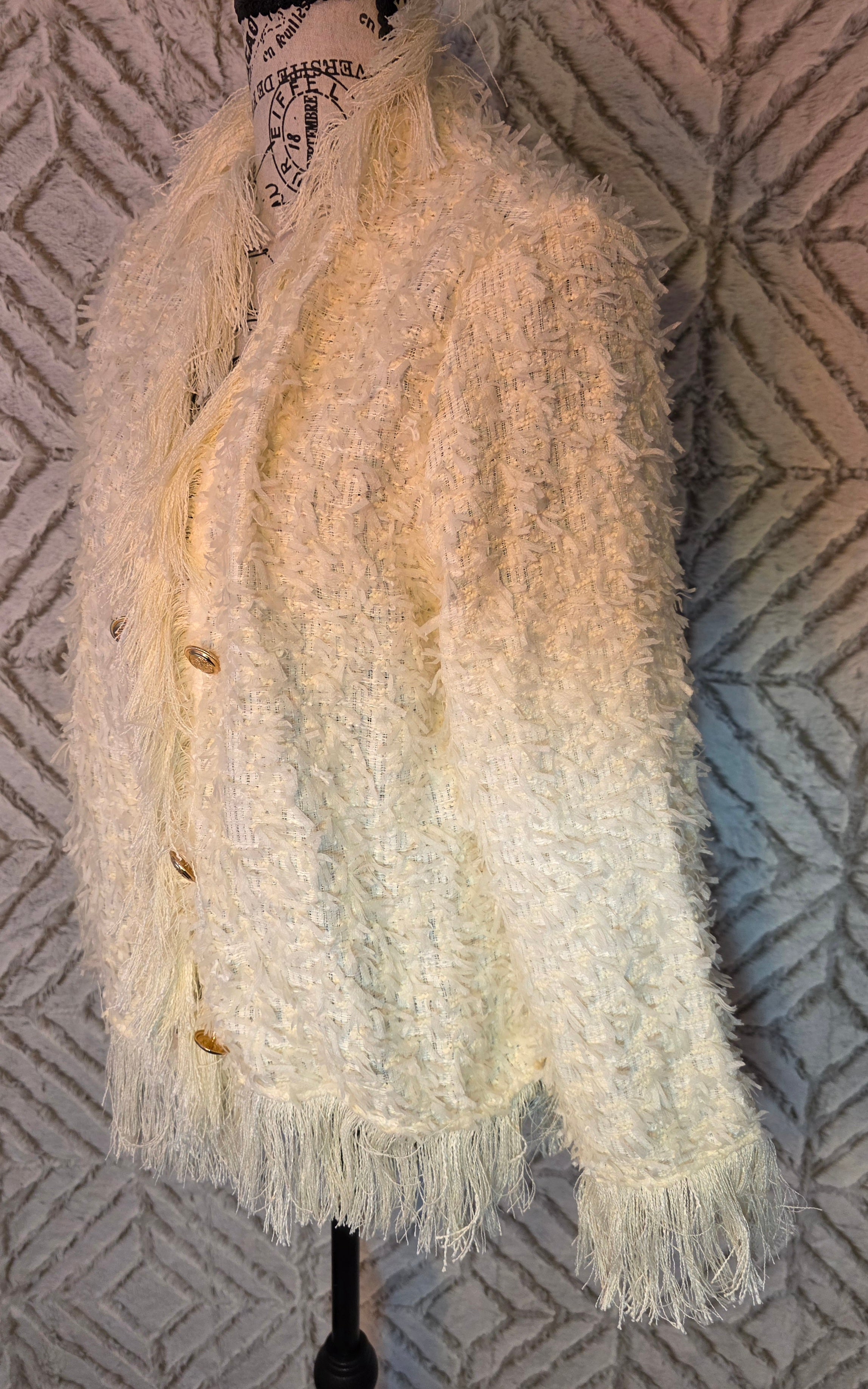 Shag sweater open front size small