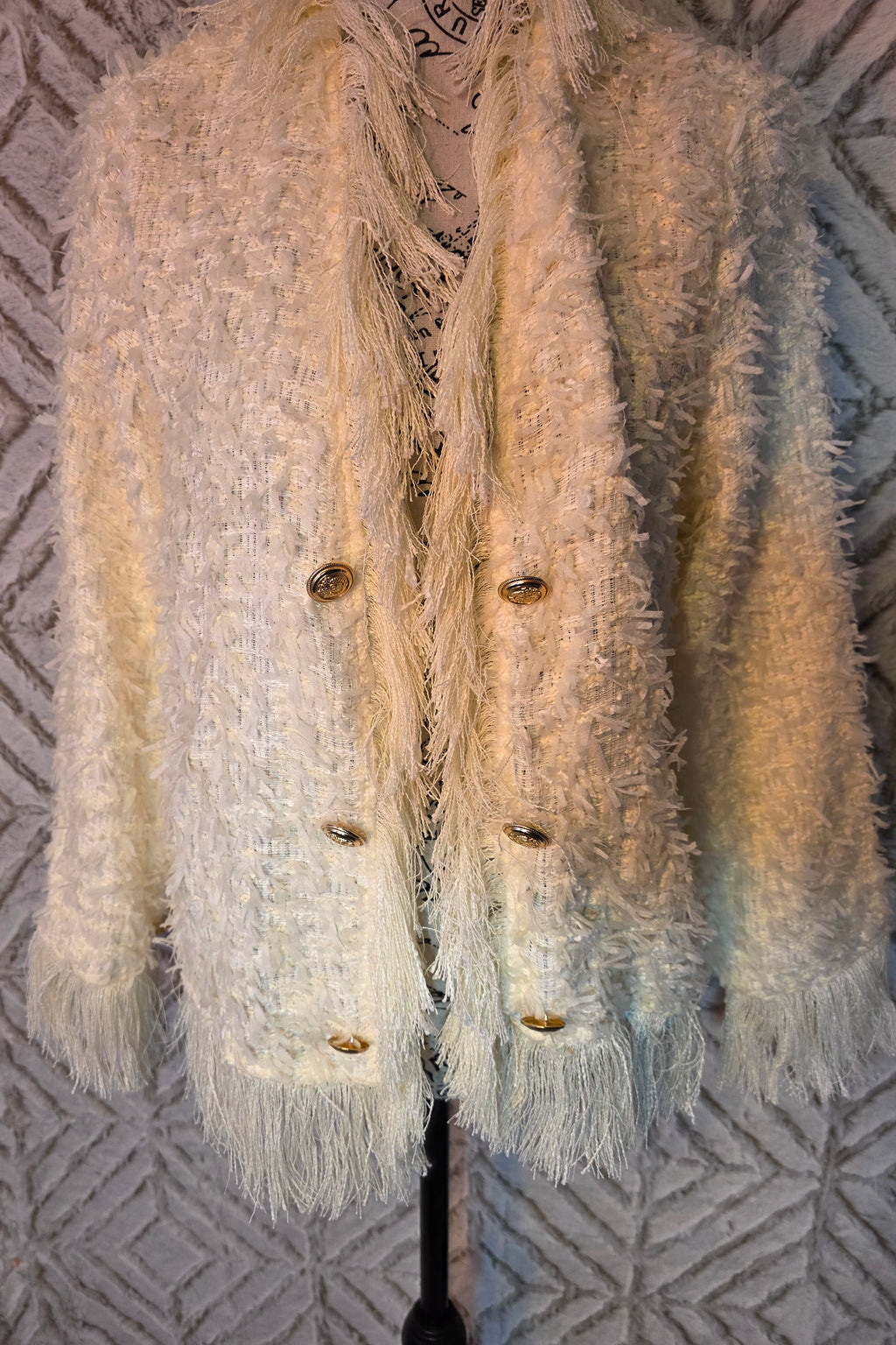 Shag sweater open front size small