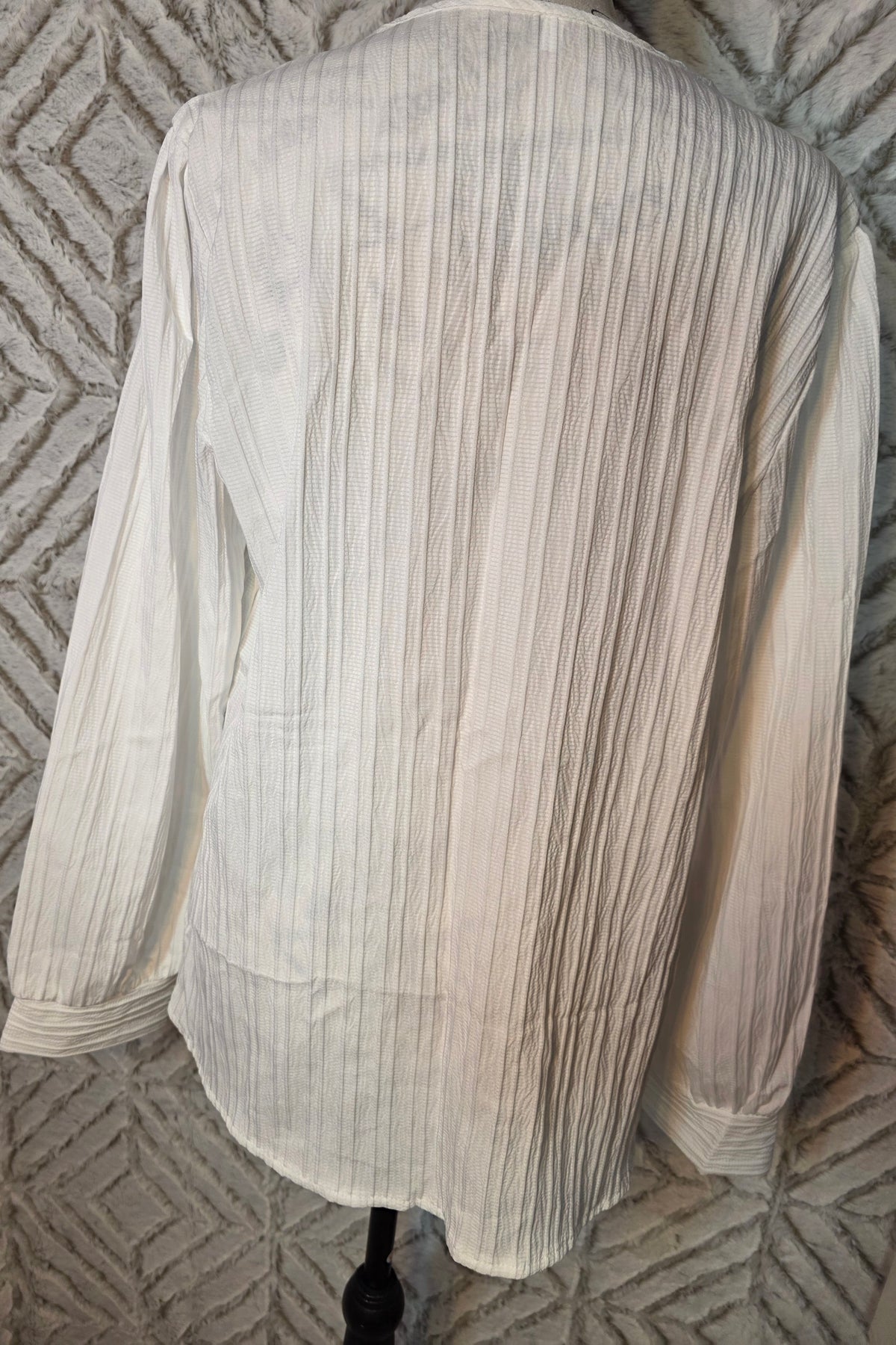 Light fabric white long sleeve shirt
