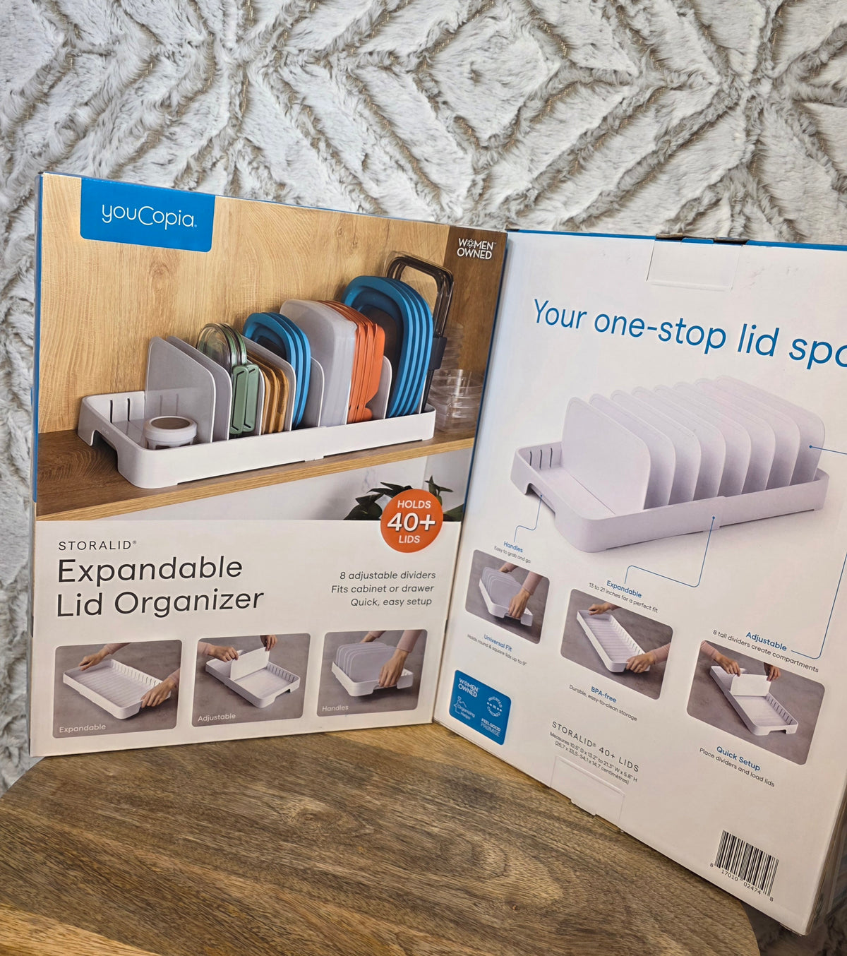 Expandable lid organizer