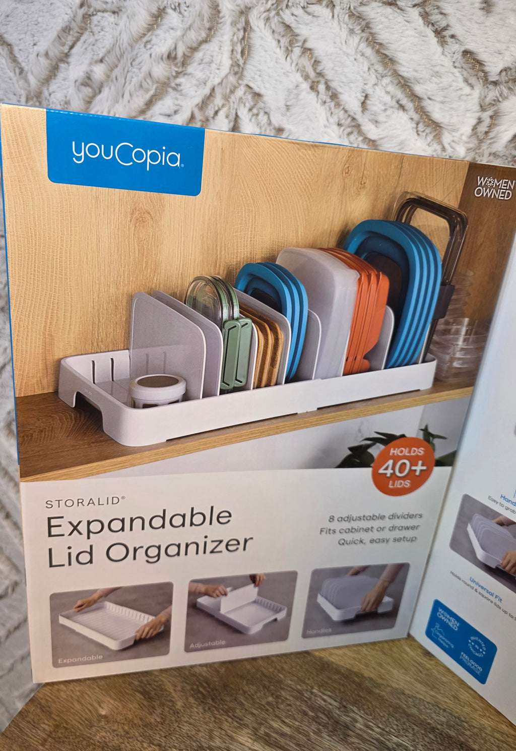 Expandable lid organizer