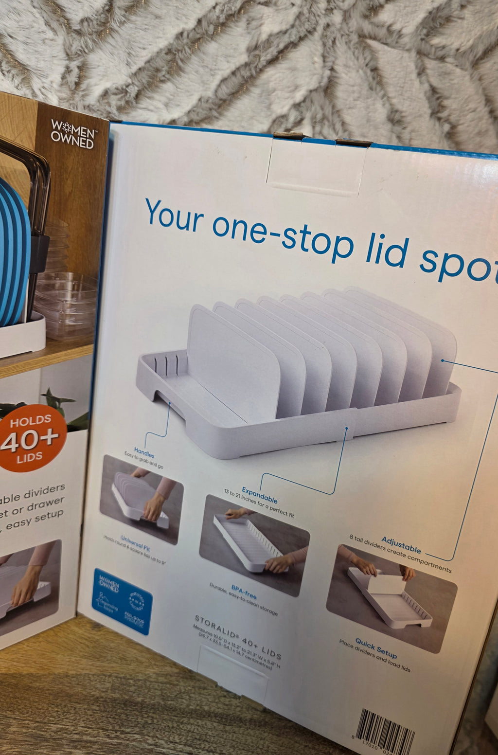 Expandable lid organizer