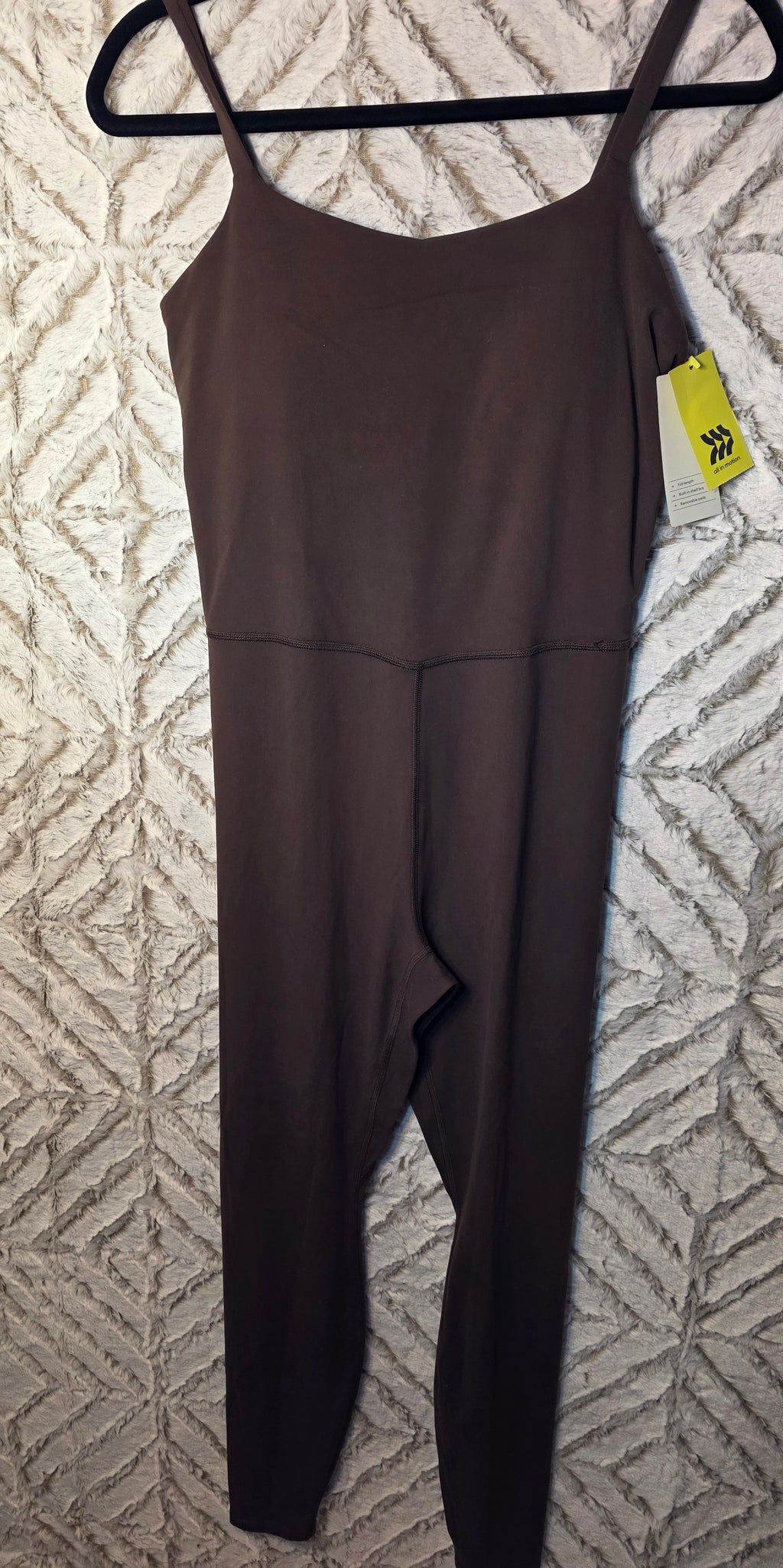 All in motion brown workout body suit
