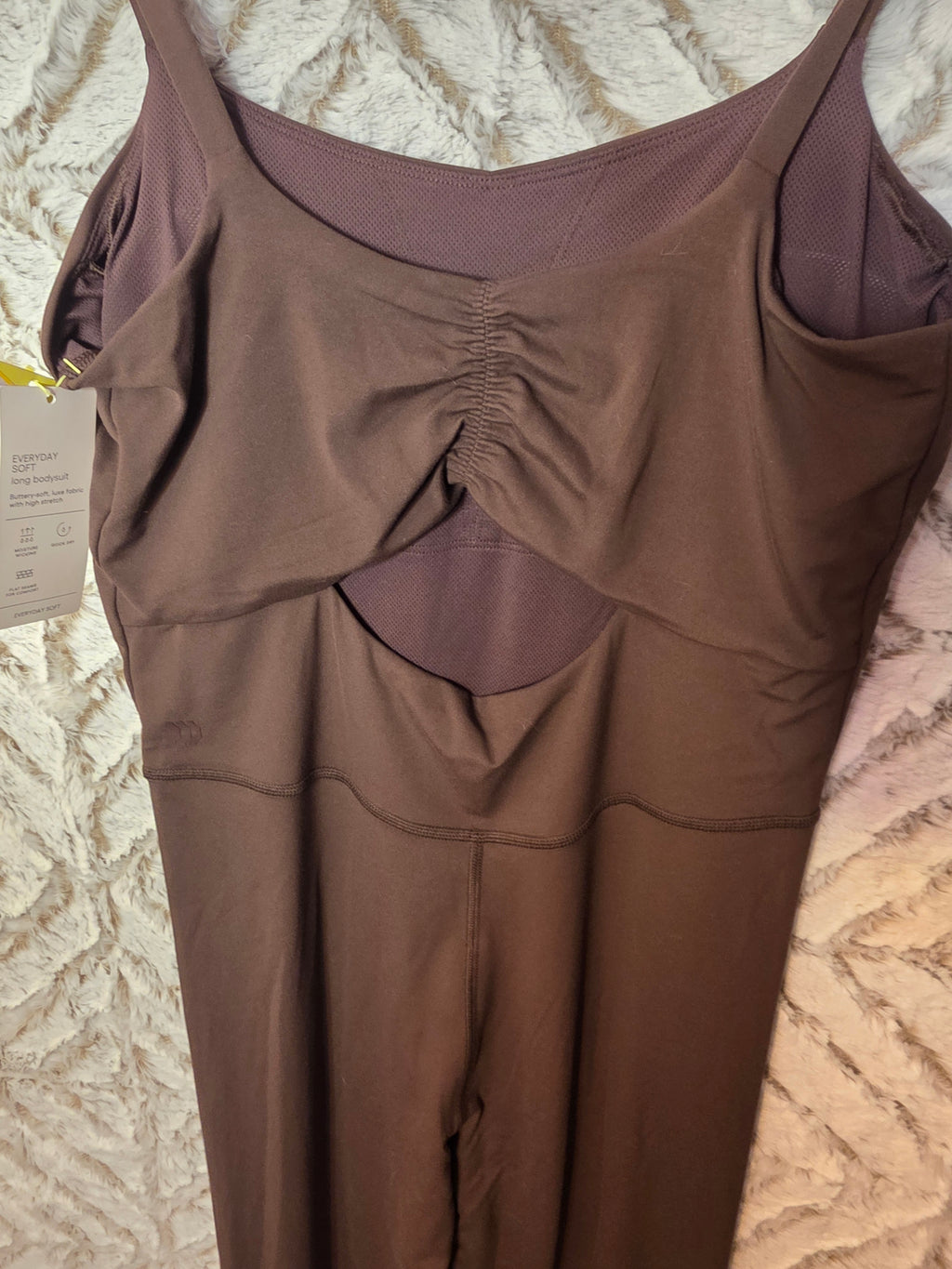 All in motion brown workout body suit