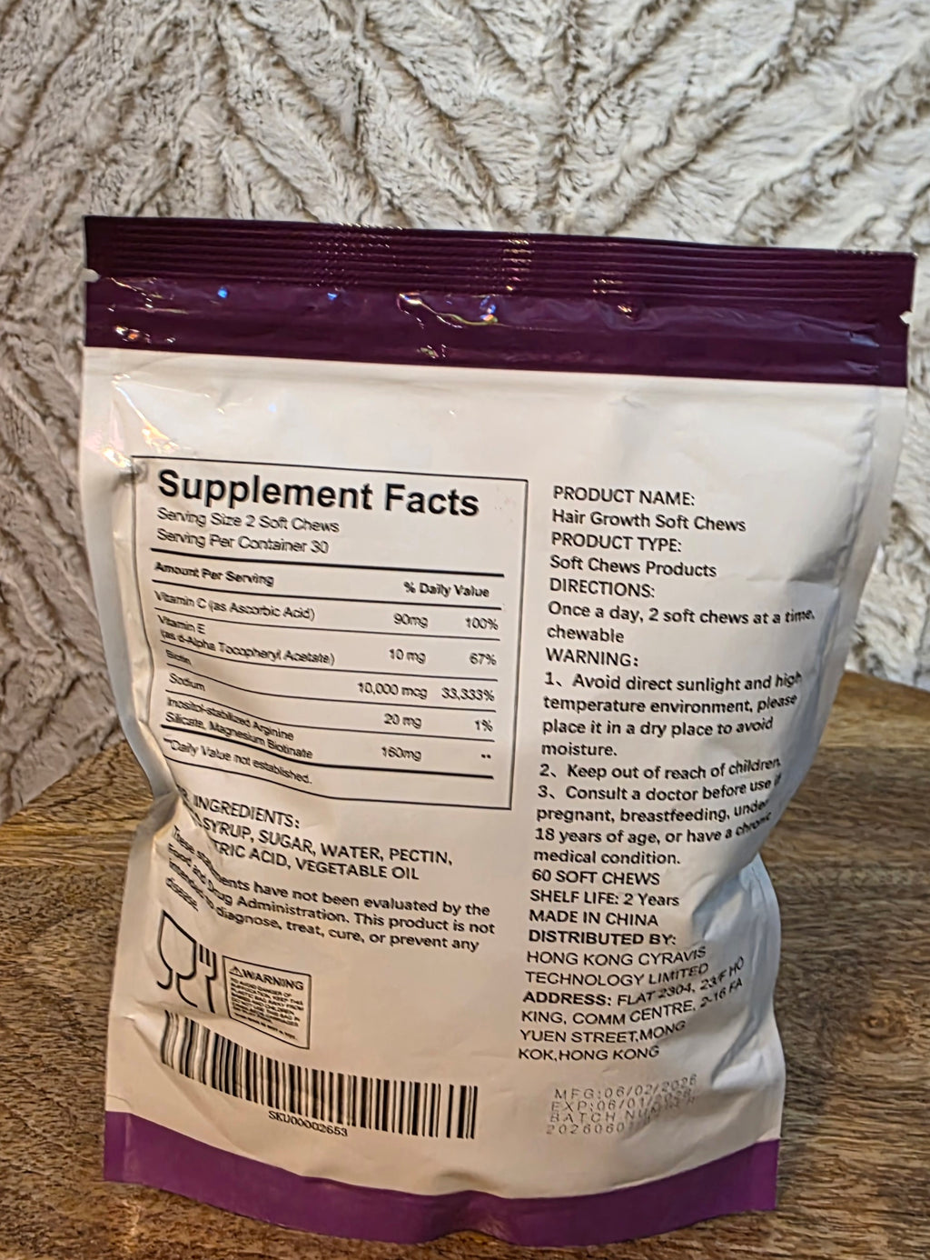 Hair Growth soft chews