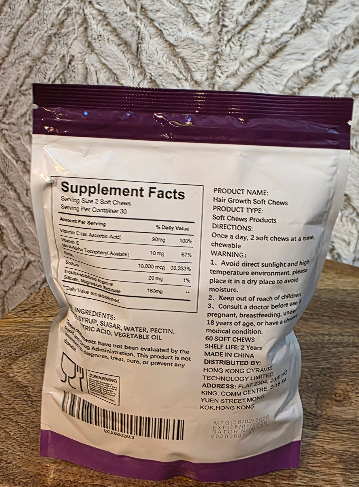 Hair Growth soft chews