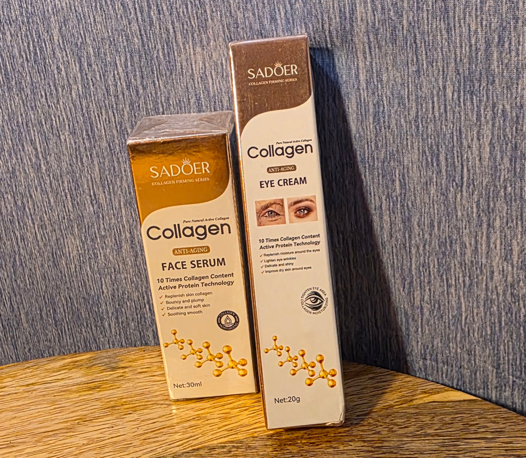 Sadoer eye cream collagen/ and face serum bundle