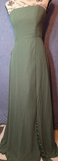 Long olive green dress By AZAZIE