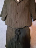 2 piece light weight material womans short set