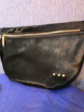 The Hair on Hide Weastern Bum Bag by Pretty Simple in Black