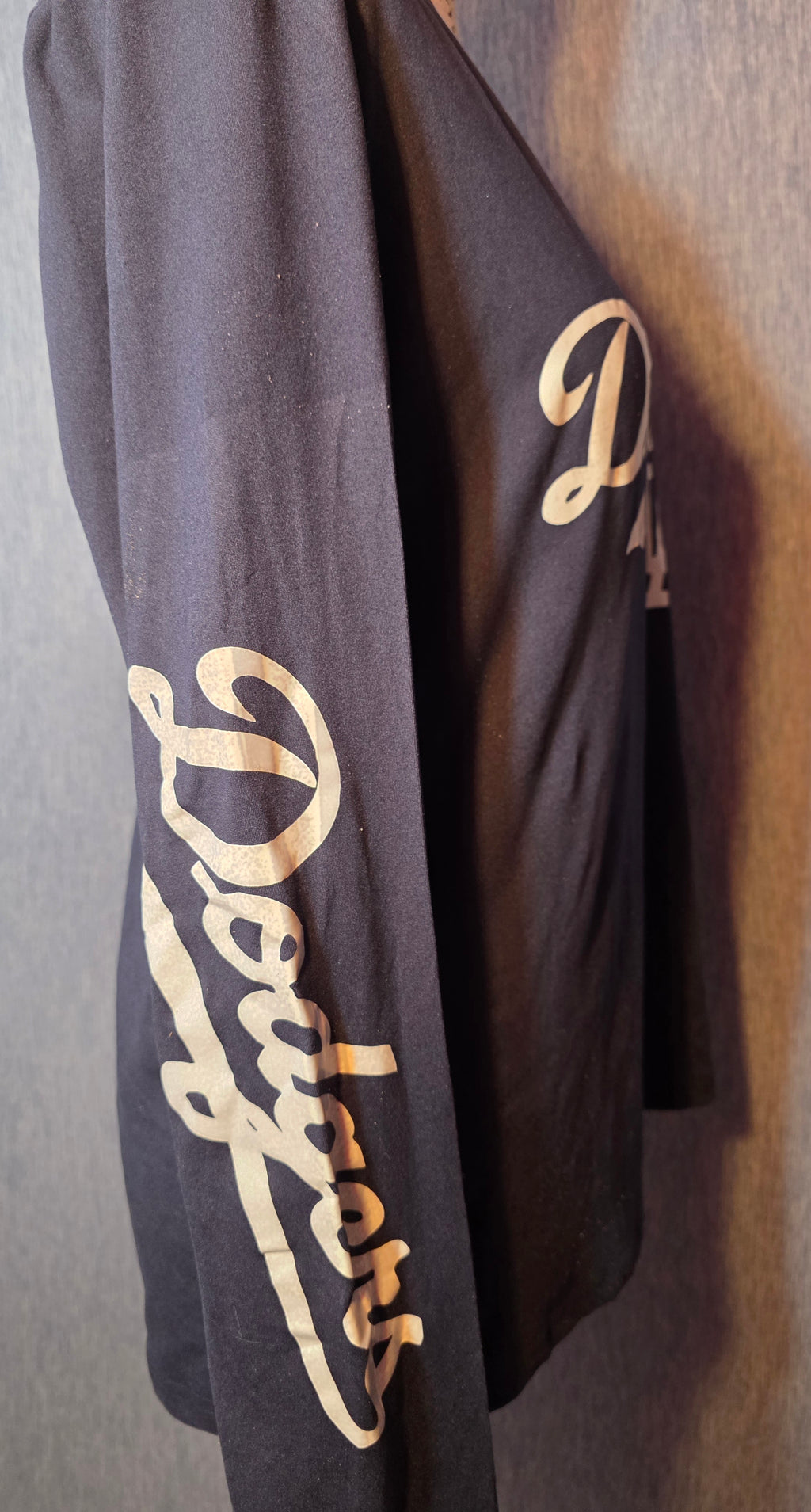 LA Dodgers shirt off shoulder on one side