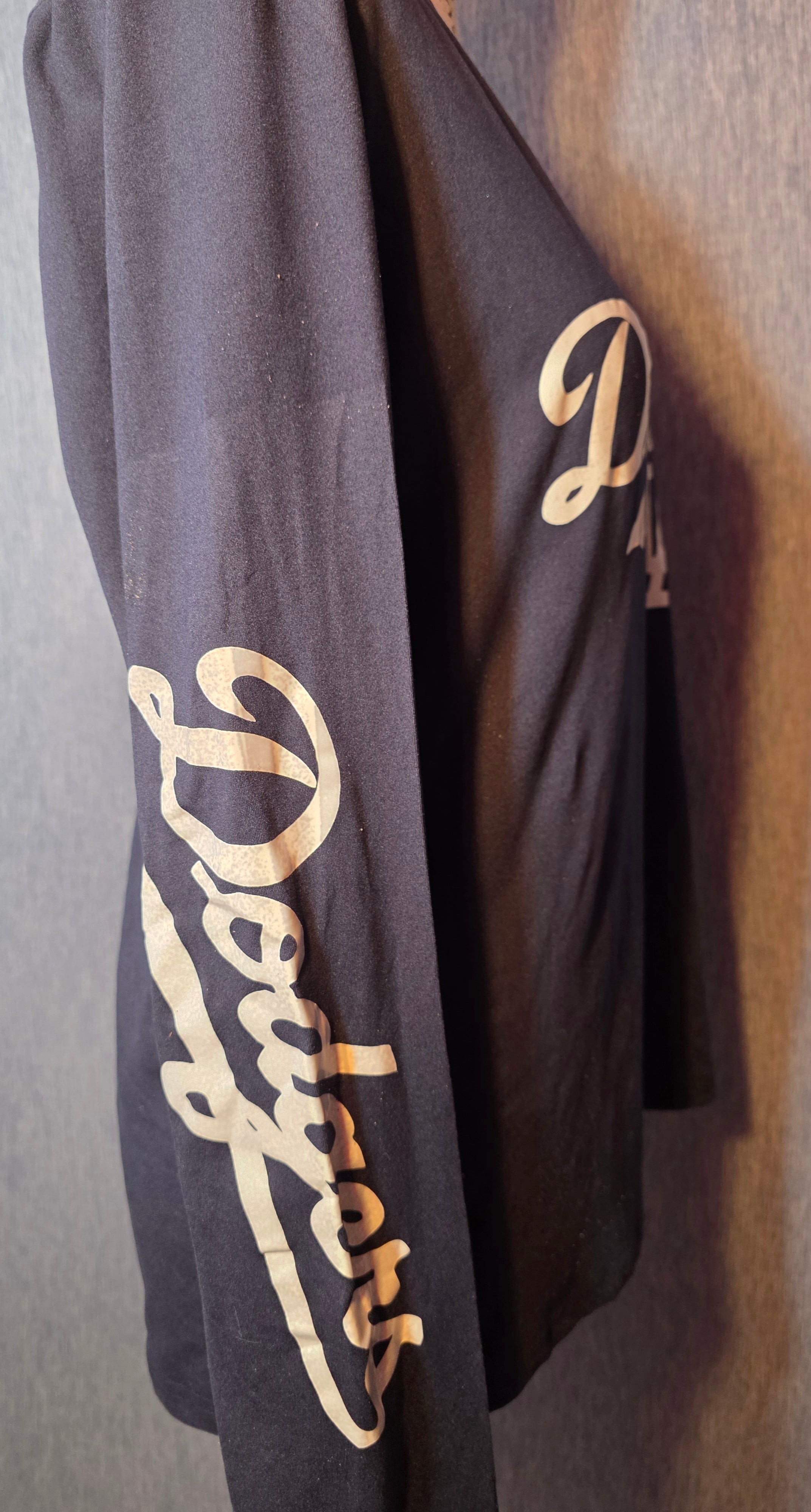 LA Dodgers shirt off shoulder on one side