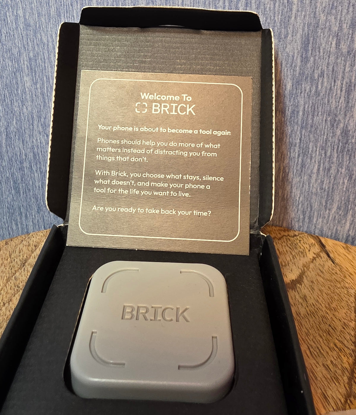 Brick control your screen time device with wall mount