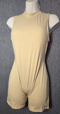Cream color stretch body suit (shorts)