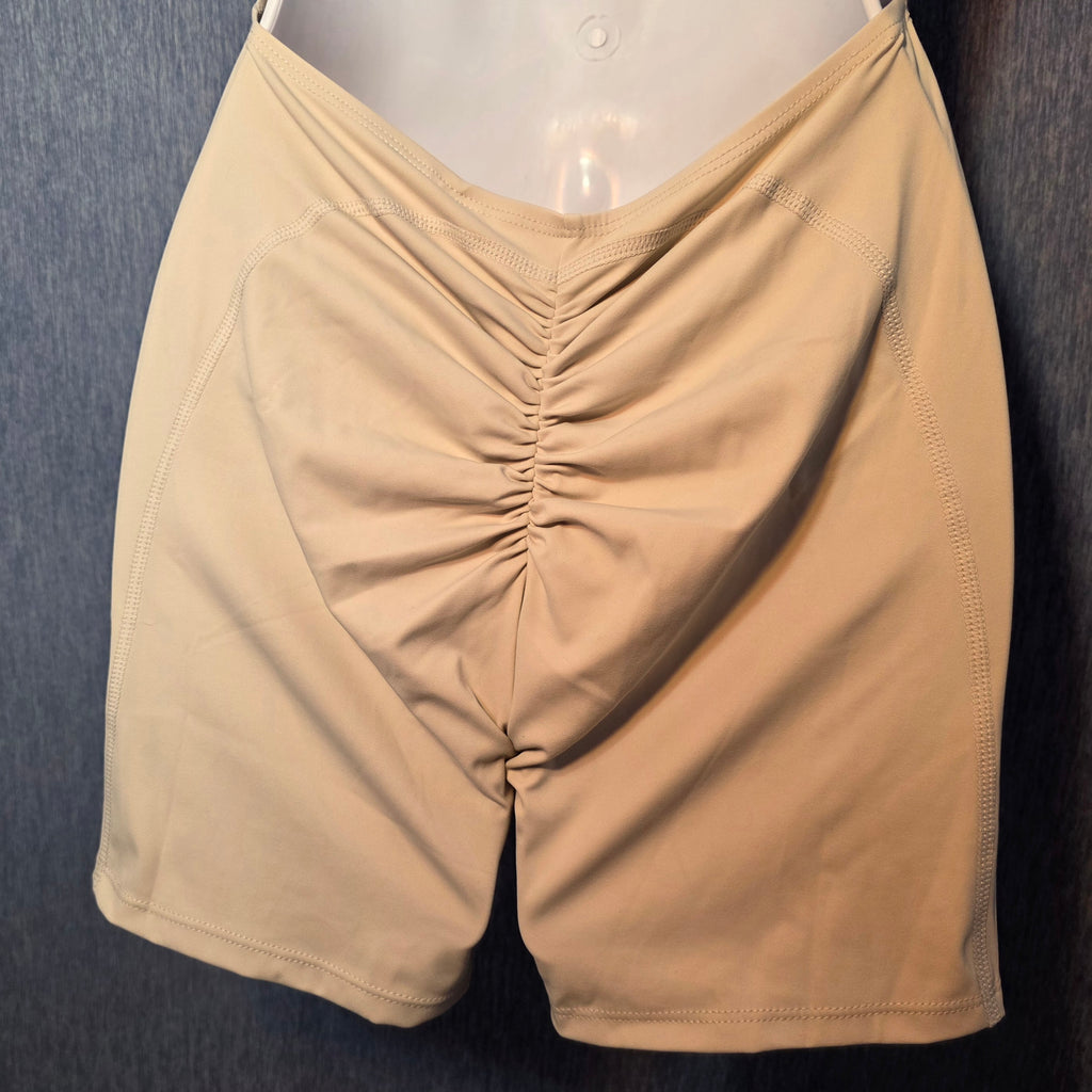 Cream color stretch body suit (shorts)