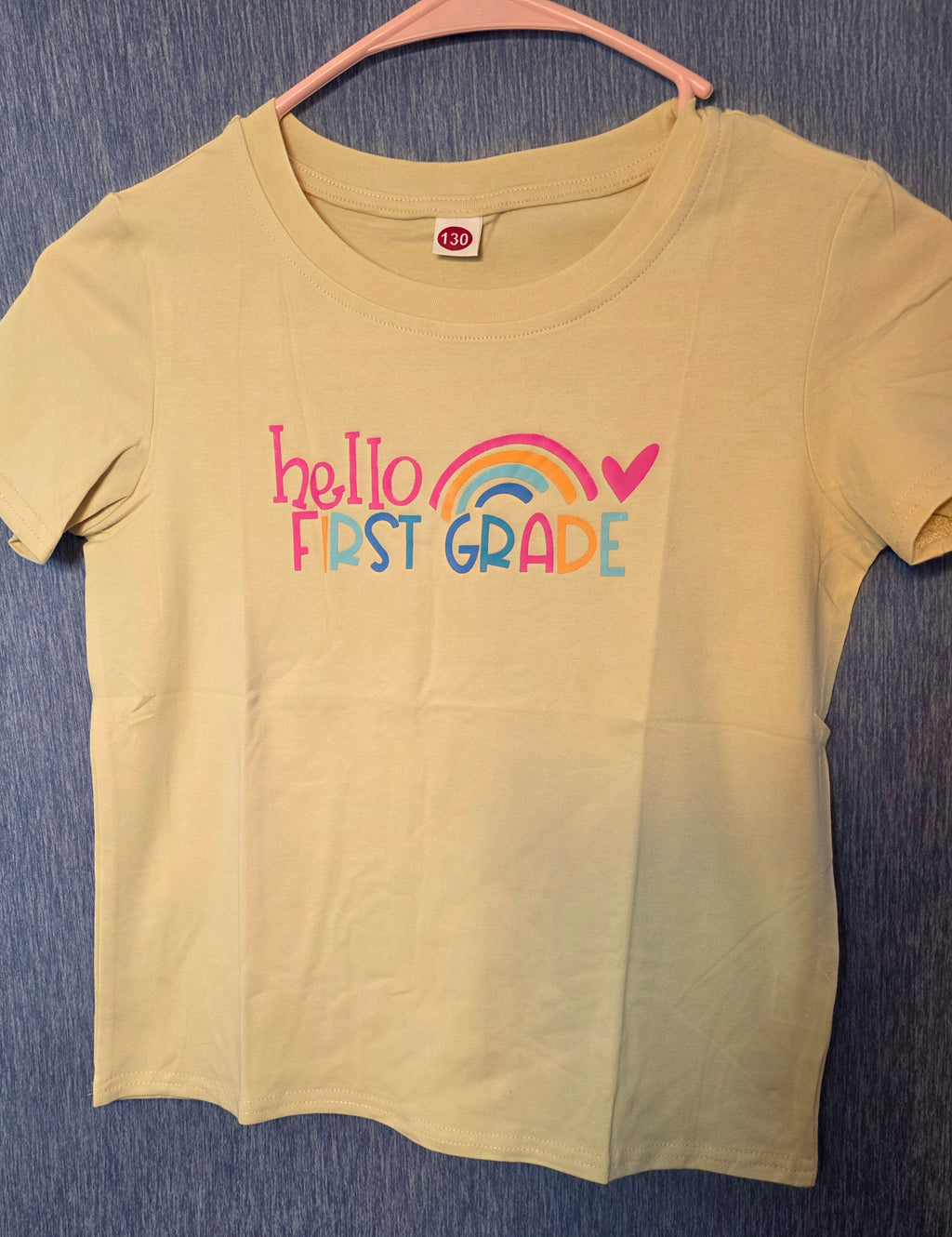 Little girls hello first gradé t-shirt