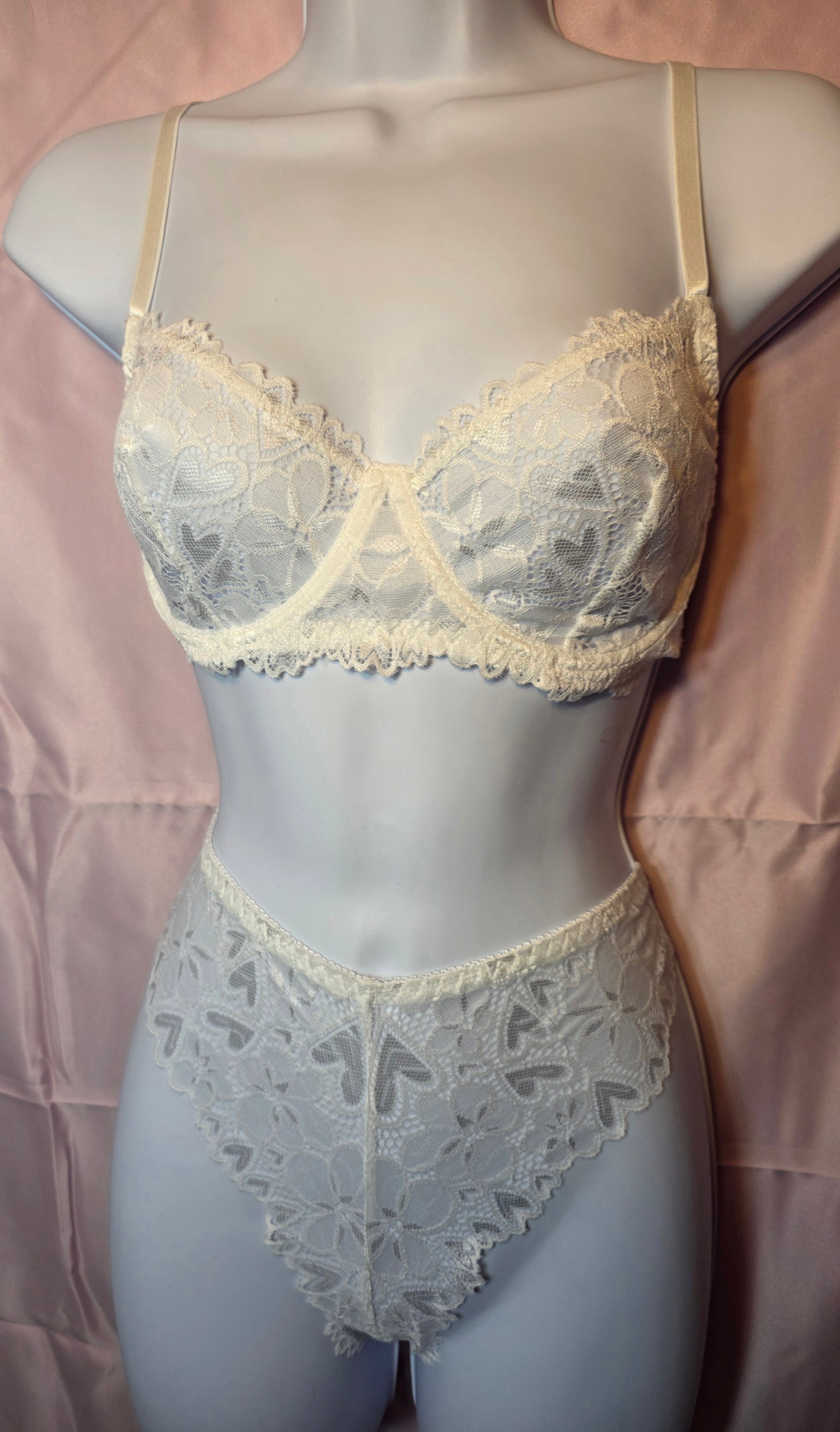 2 piece bra and thong underwear set