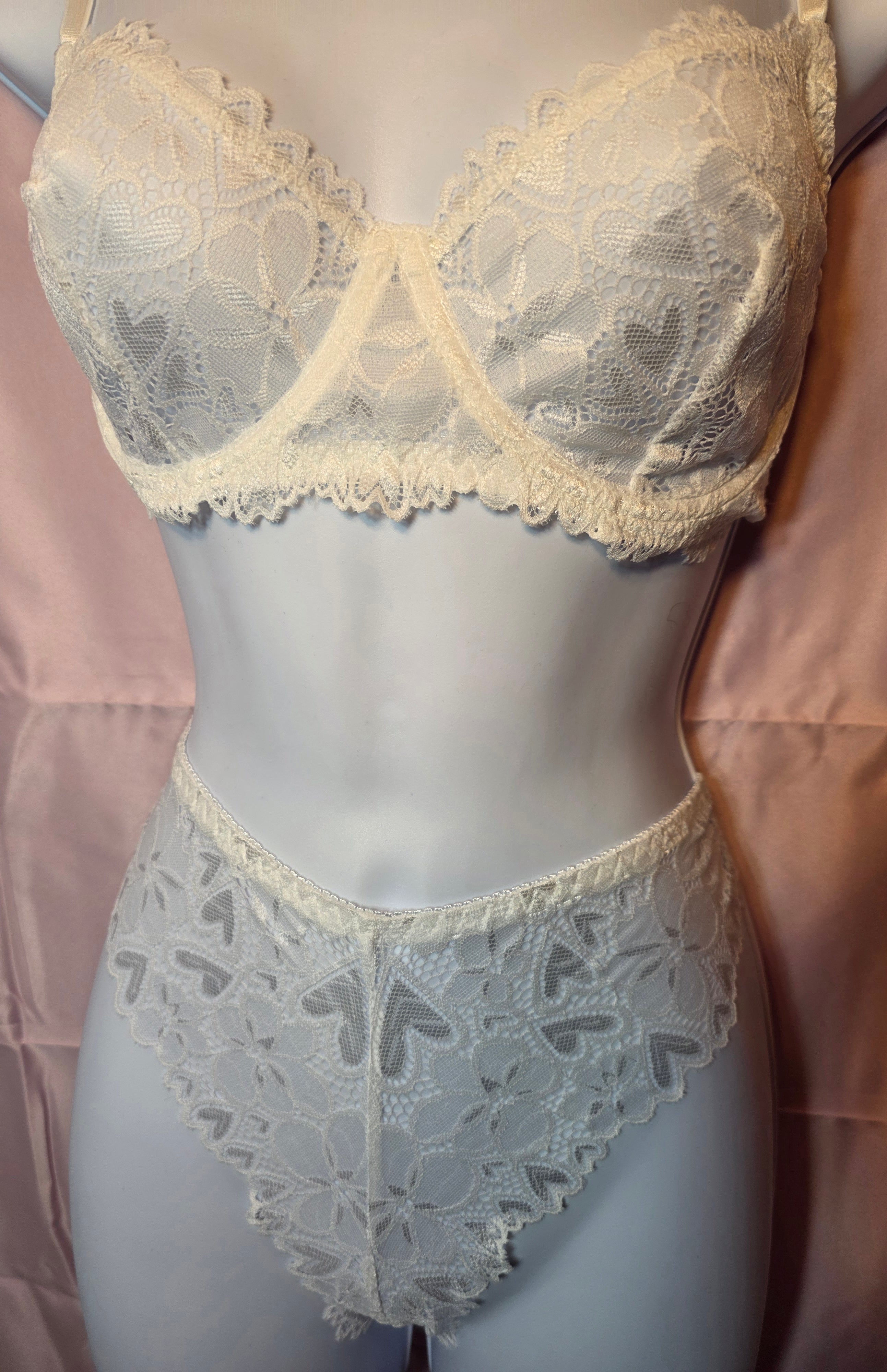 2 piece bra and thong underwear set