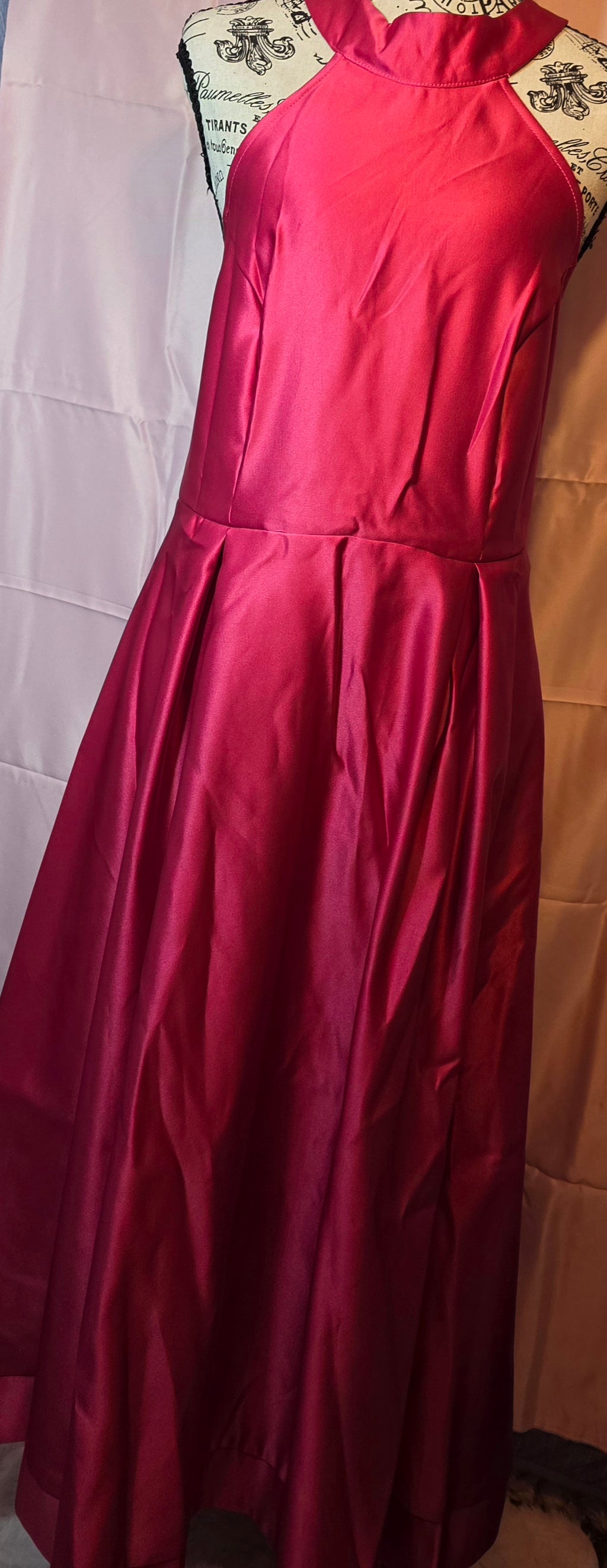 Long red dress heavy materials