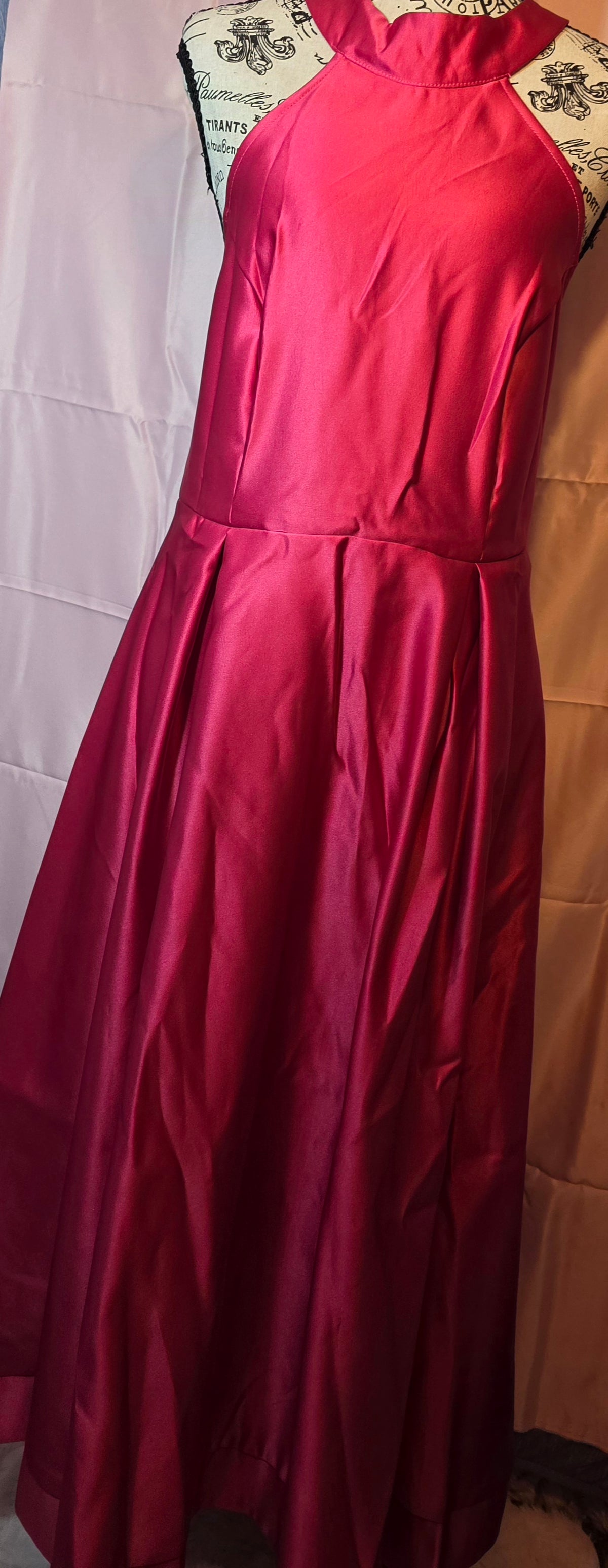 Long red dress heavy materials