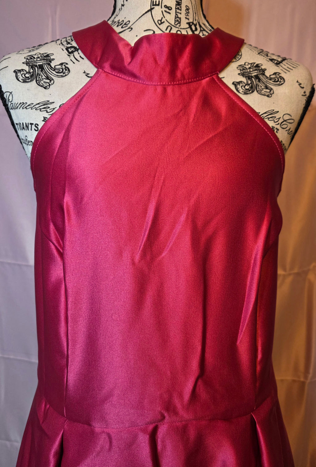 Long red dress heavy materials