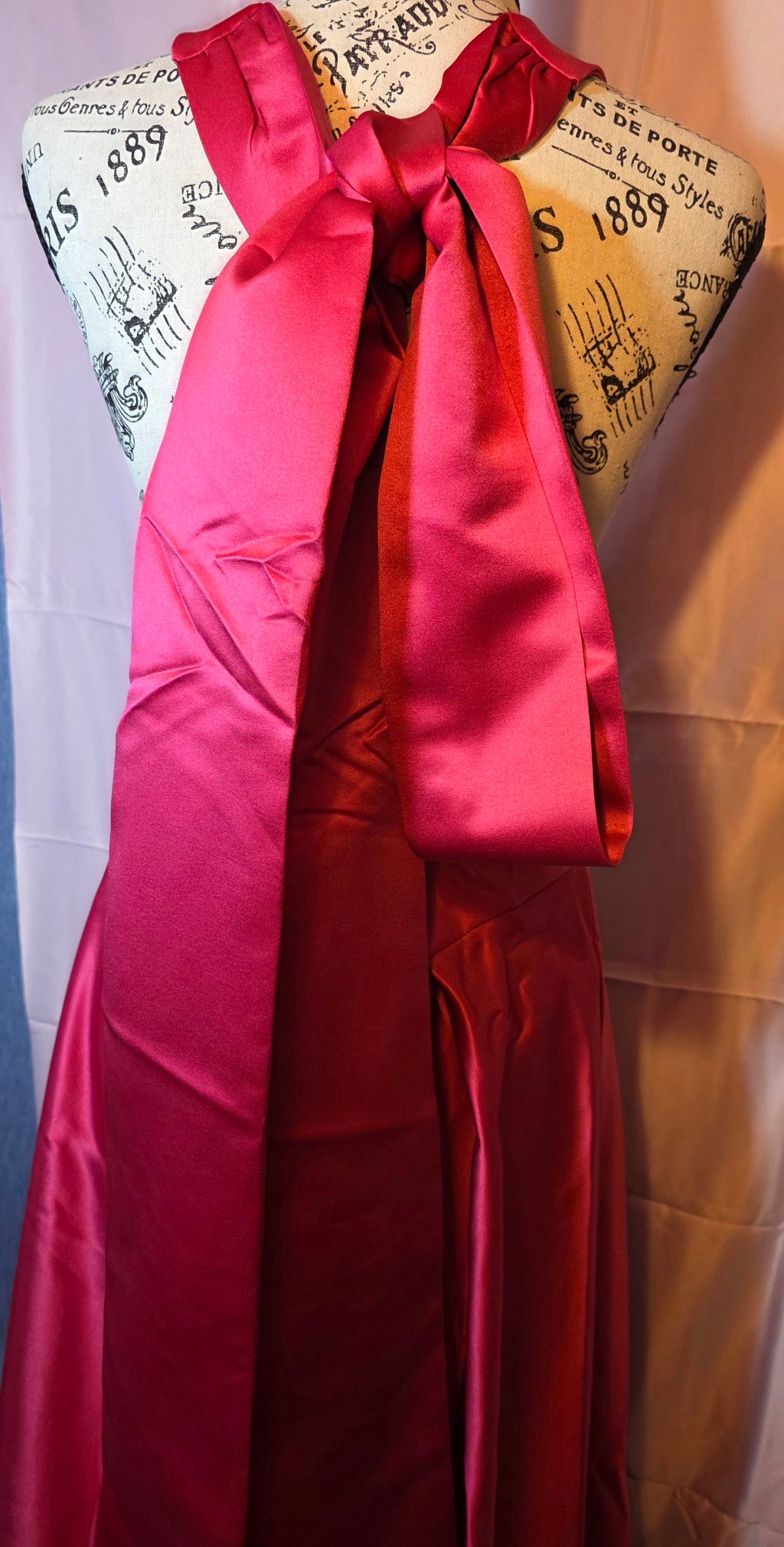 Long red dress heavy materials