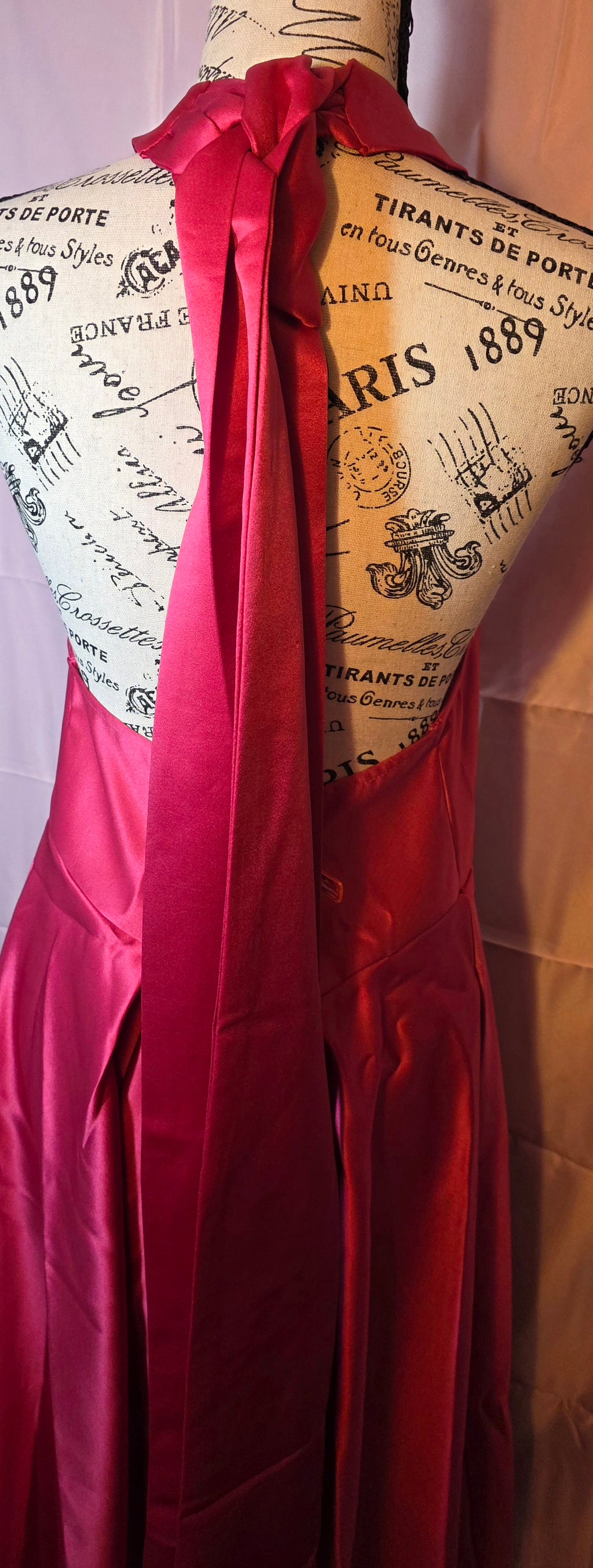 Long red dress heavy materials