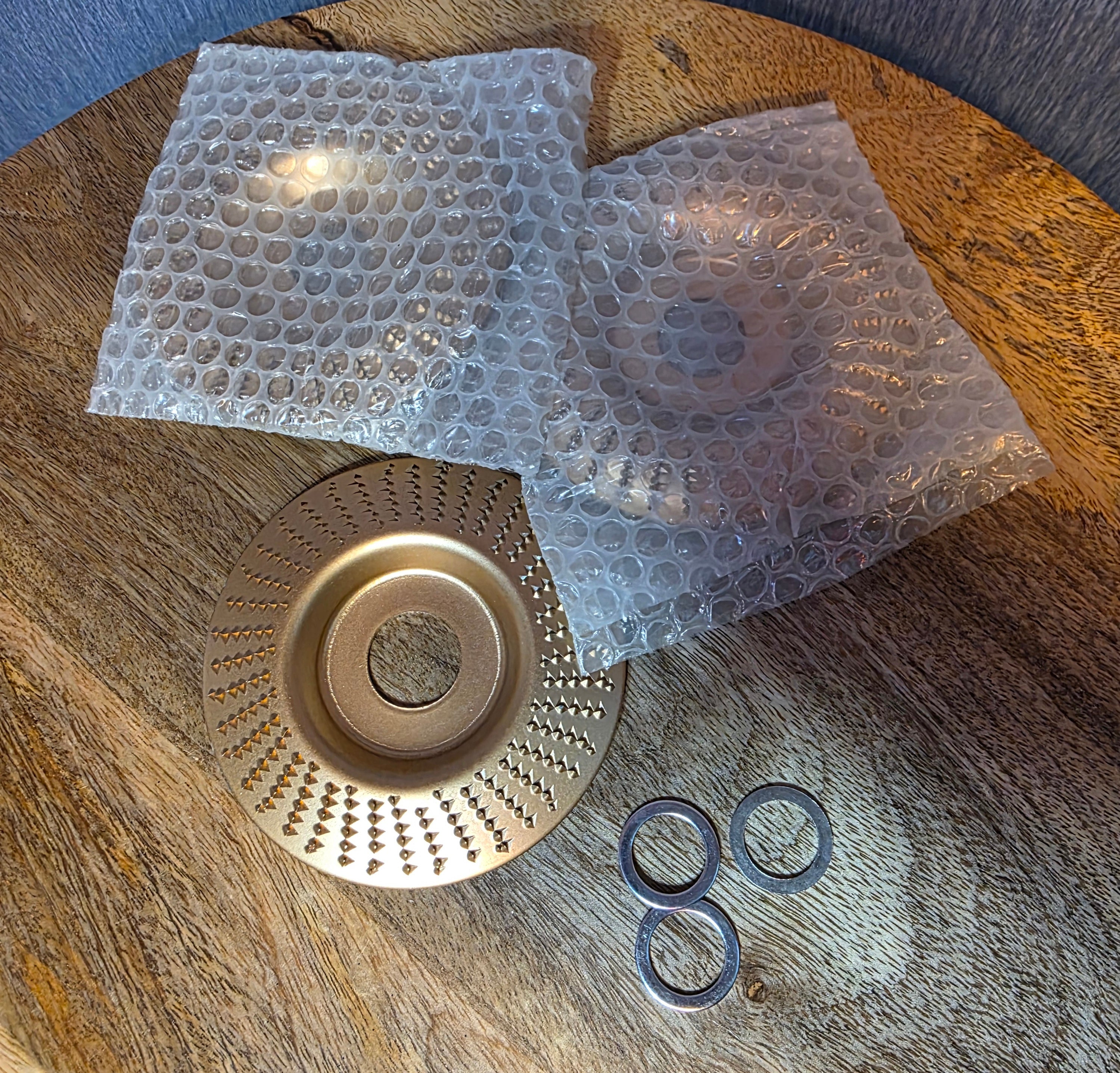 Wood carving disk × 3